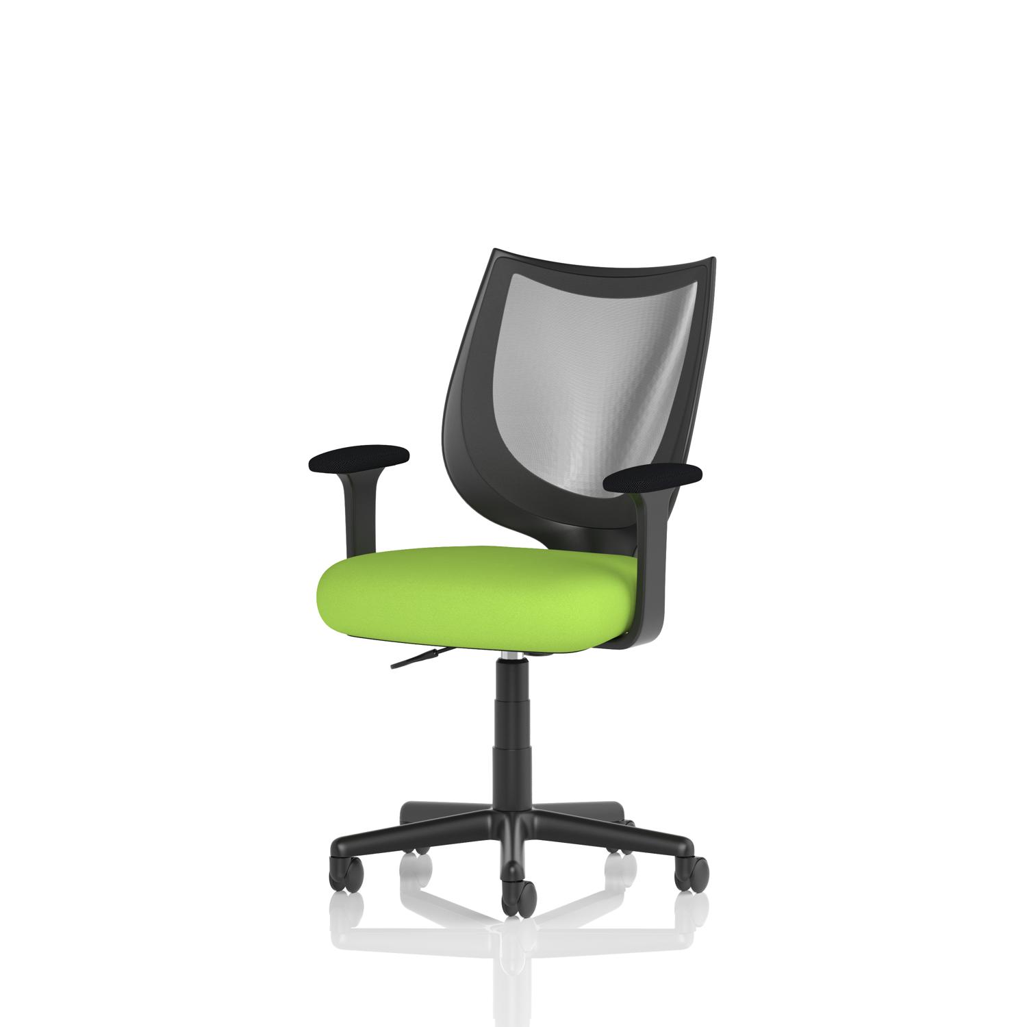 Camden Black Mesh Chair Bespoke Colour Seat Myrrh Green