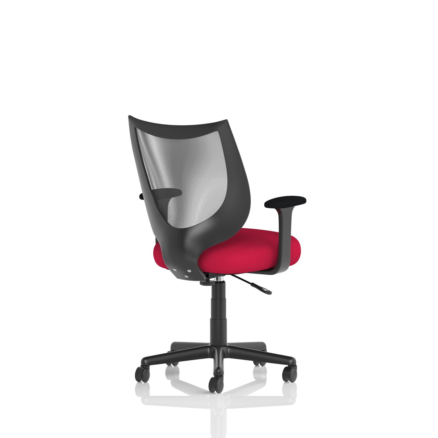 Camden Black Mesh Chair Bespoke Colour Seat Bergamot Cherry