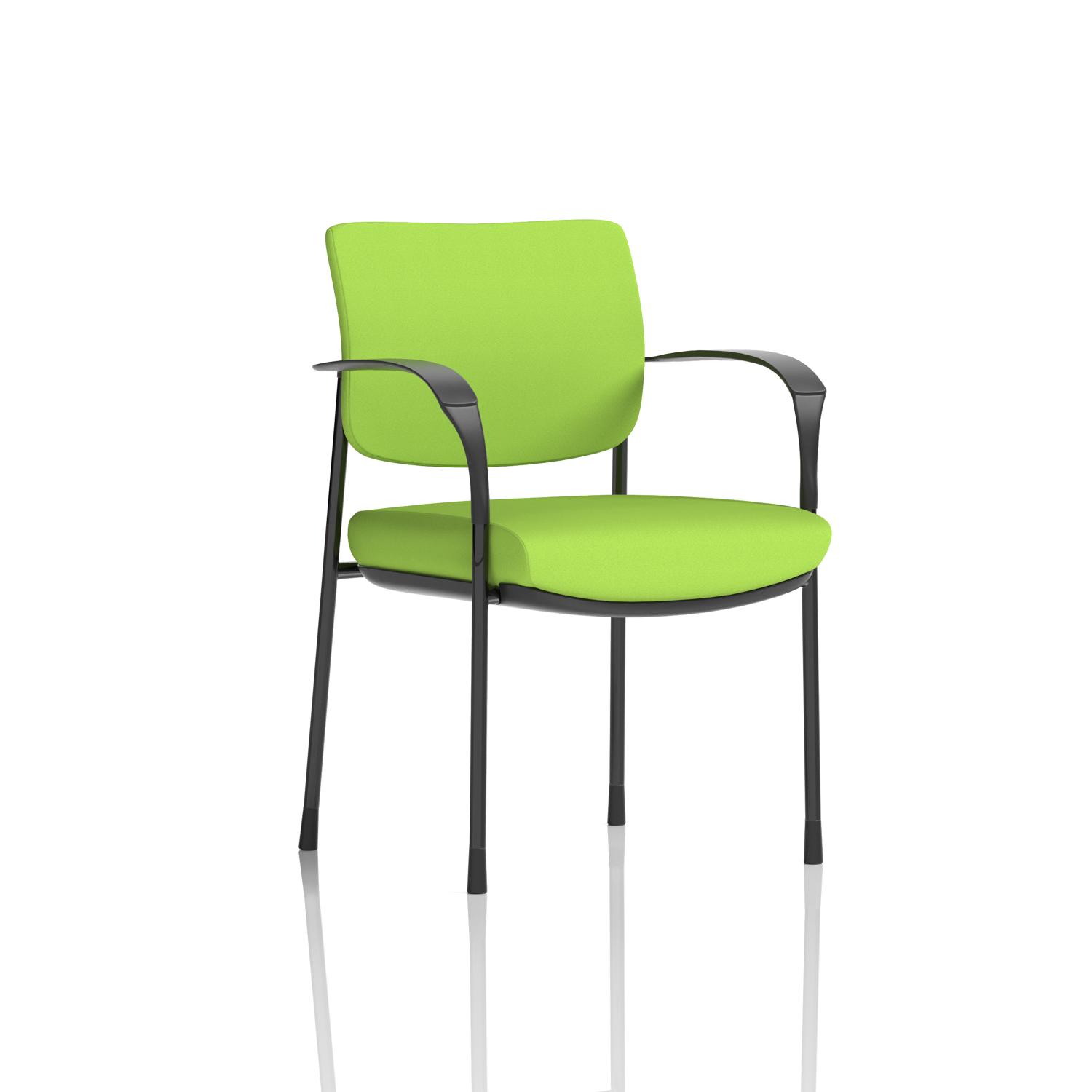 Brunswick Deluxe With Arms Black Frame Bespoke Colour Back And Seat Myrrh Green