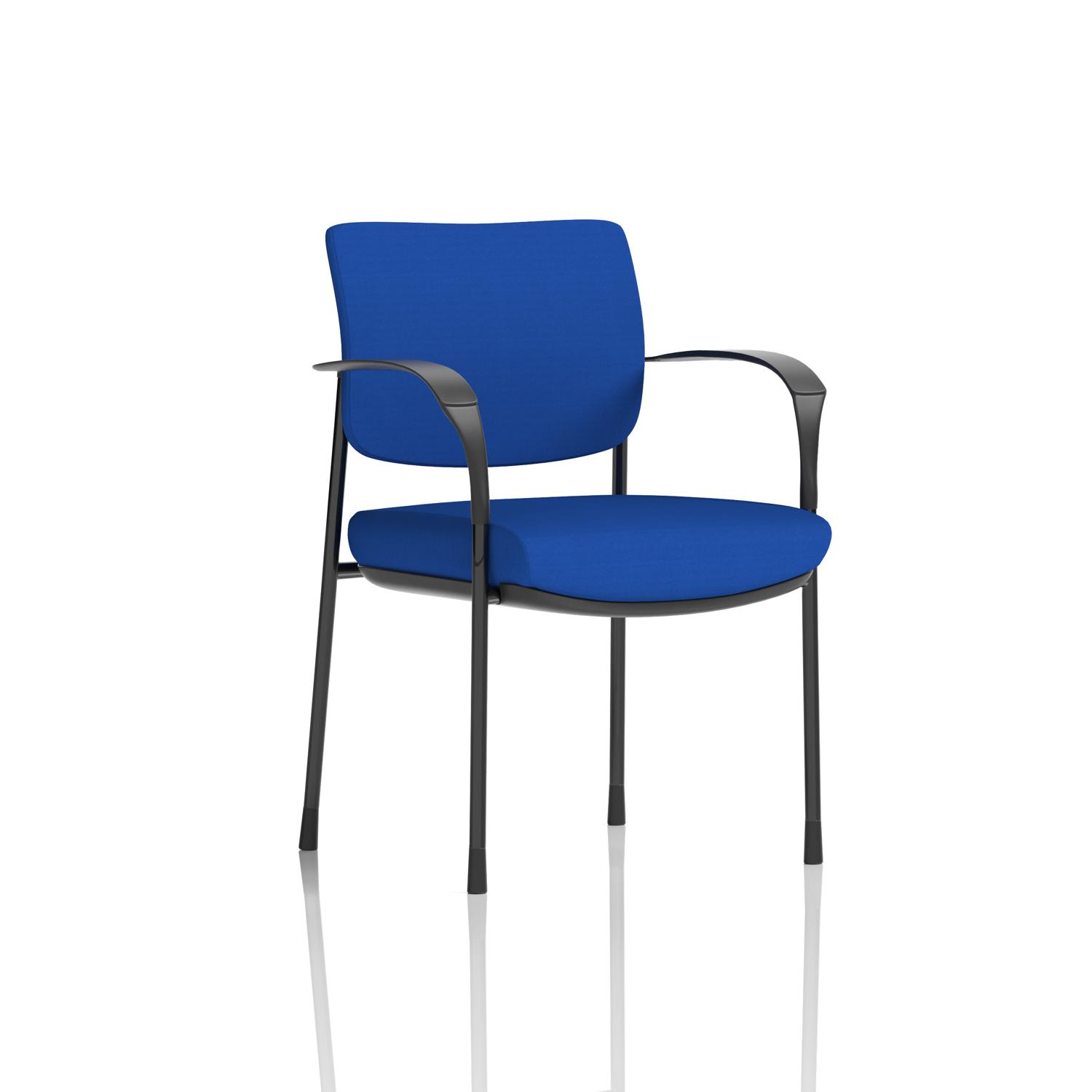 Brunswick Deluxe With Arms Black Frame Bespoke Colour Back And Seat Stevia Blue