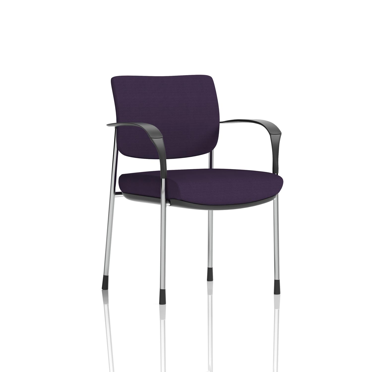 Brunswick Deluxe With Arms Chrome Frame Bespoke Colour Back And Seat Tansy Purple