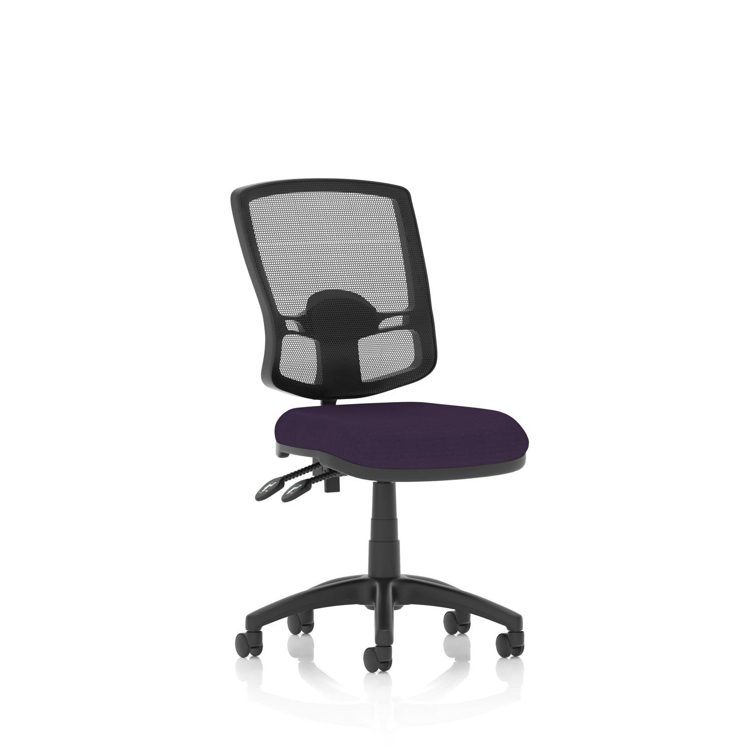 Eclipse Plus II Lever Task Operator Chair Deluxe Mesh Back Bespoke Colour Seat Tansy Purple