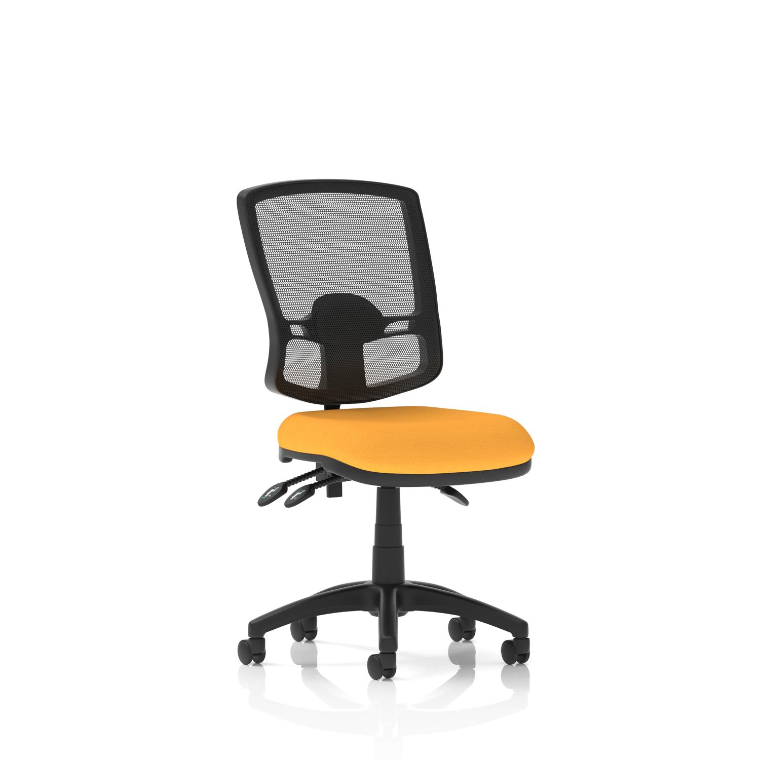 Eclipse Plus III Lever Task Operator Chair Deluxe Mesh Back Bespoke Colour Seat Senna Yellow