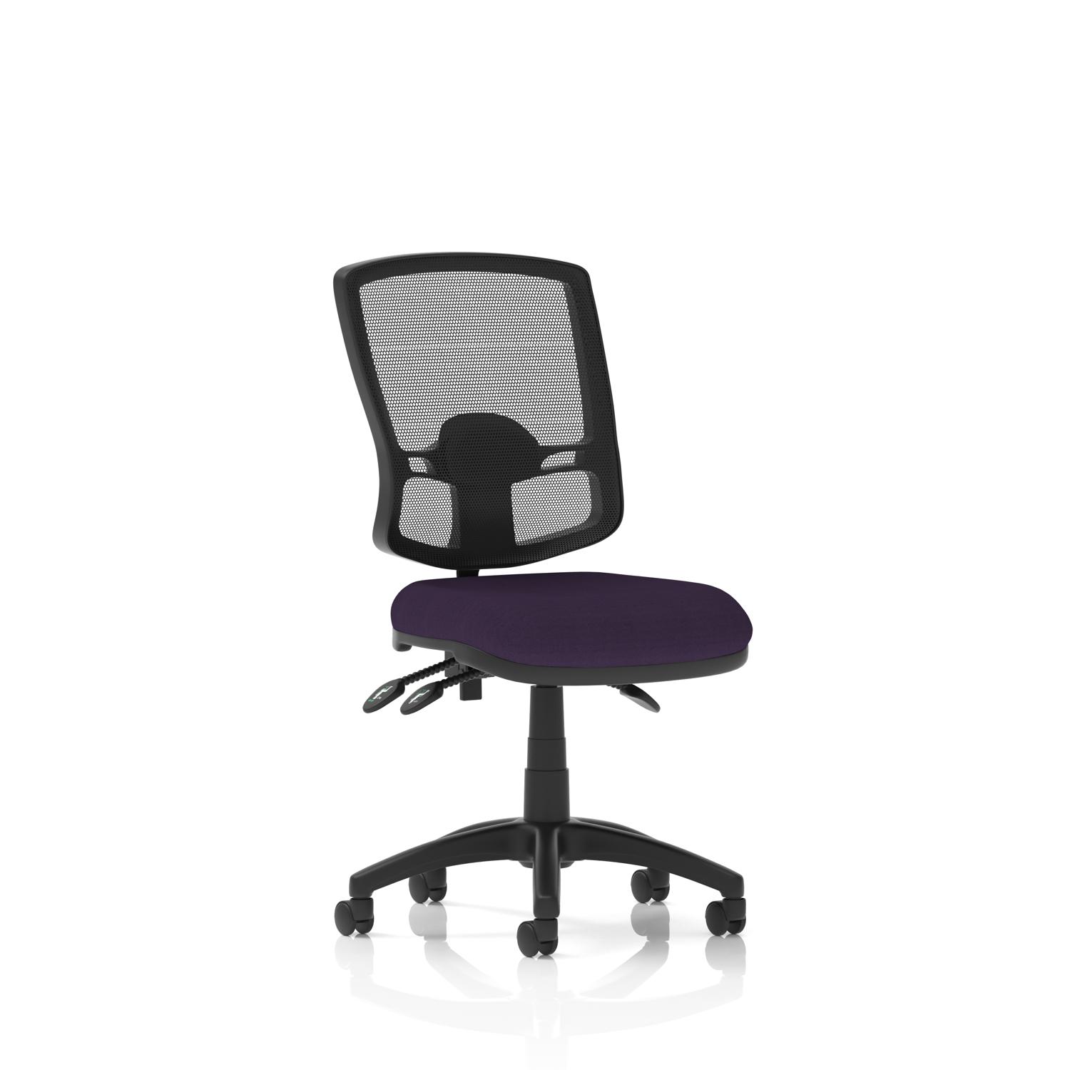 Eclipse Plus III Lever Task Operator Chair Deluxe Mesh Back Bespoke Colour Seat Tansy Purple