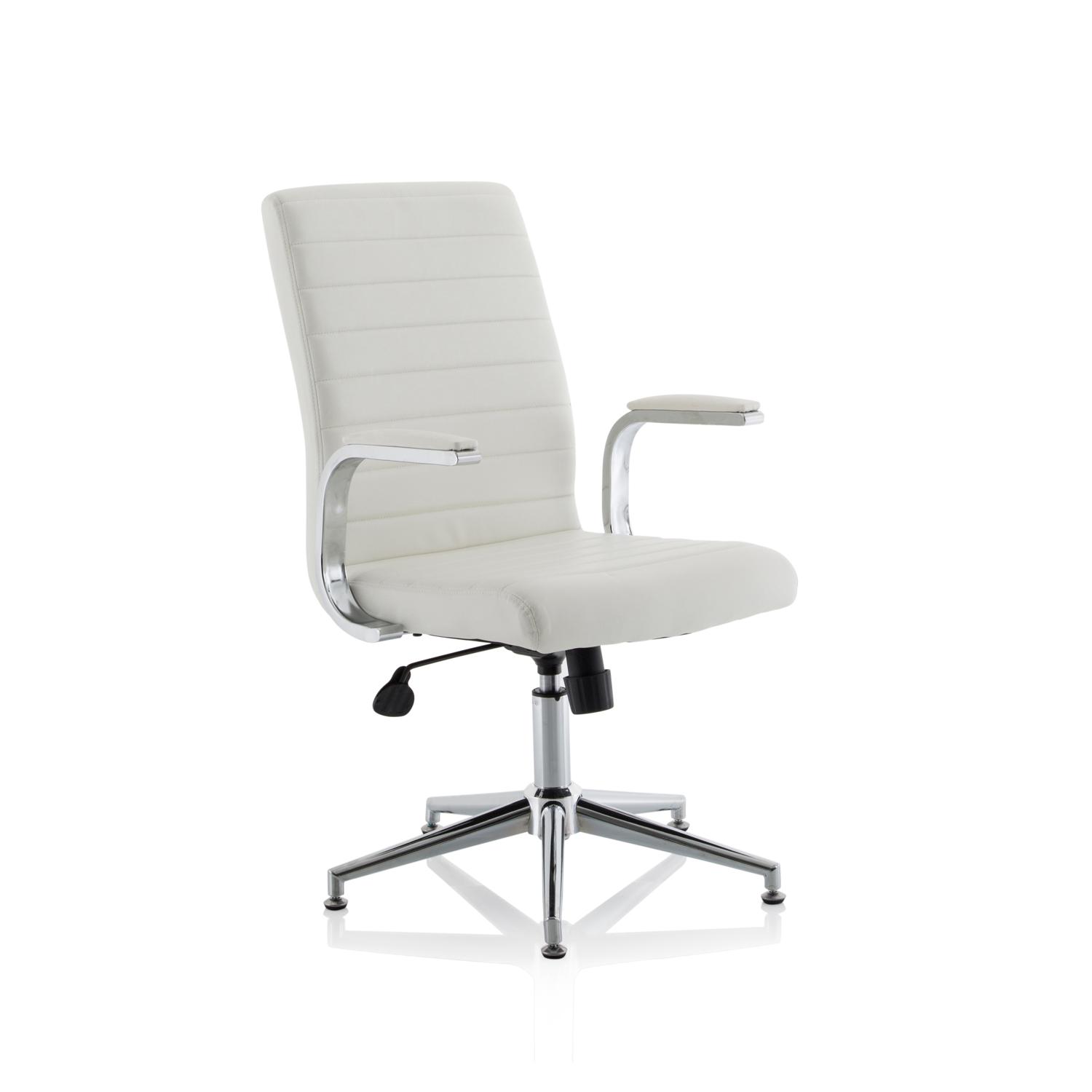 Ezra Executive With Glides White Leather