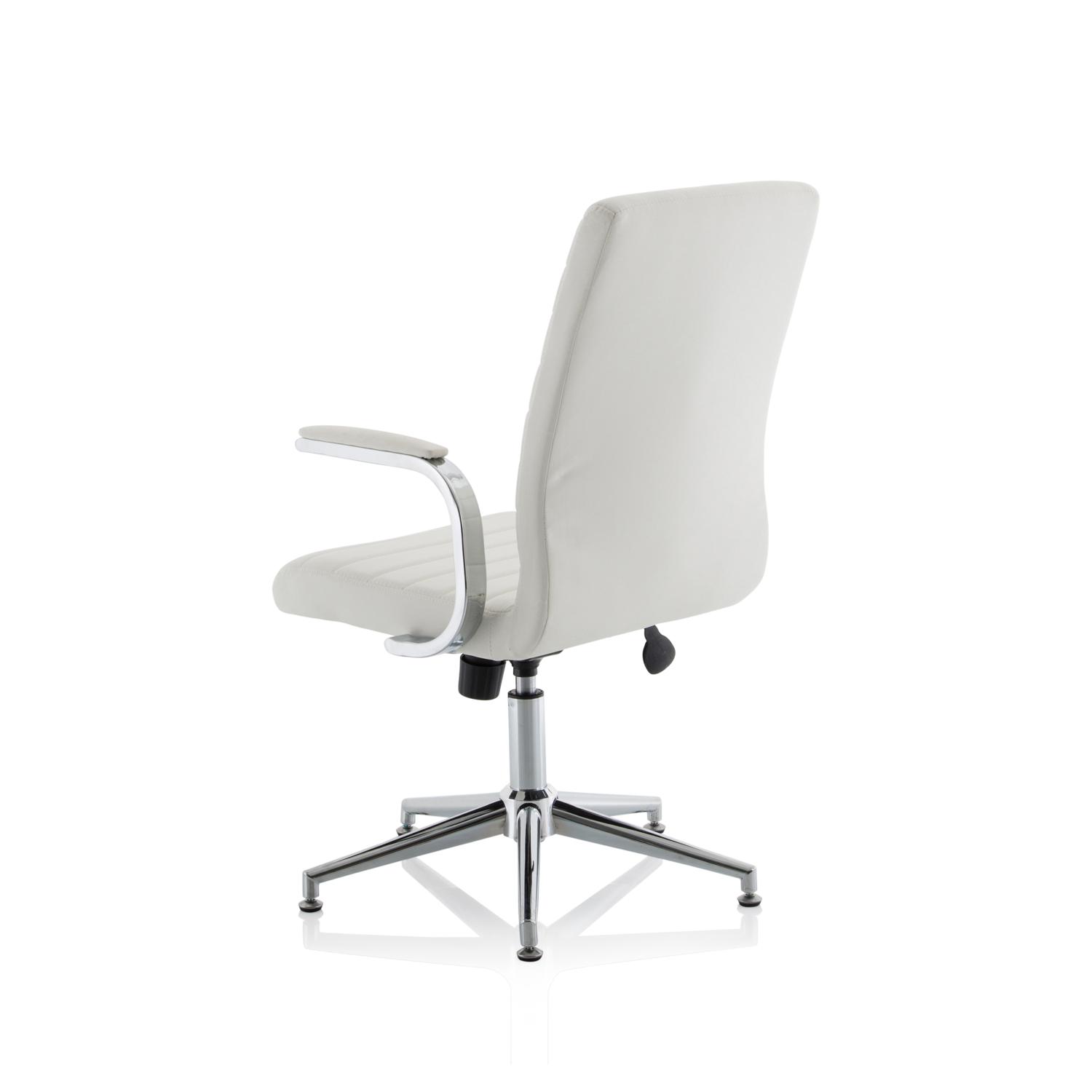 Ezra Executive With Glides White Leather