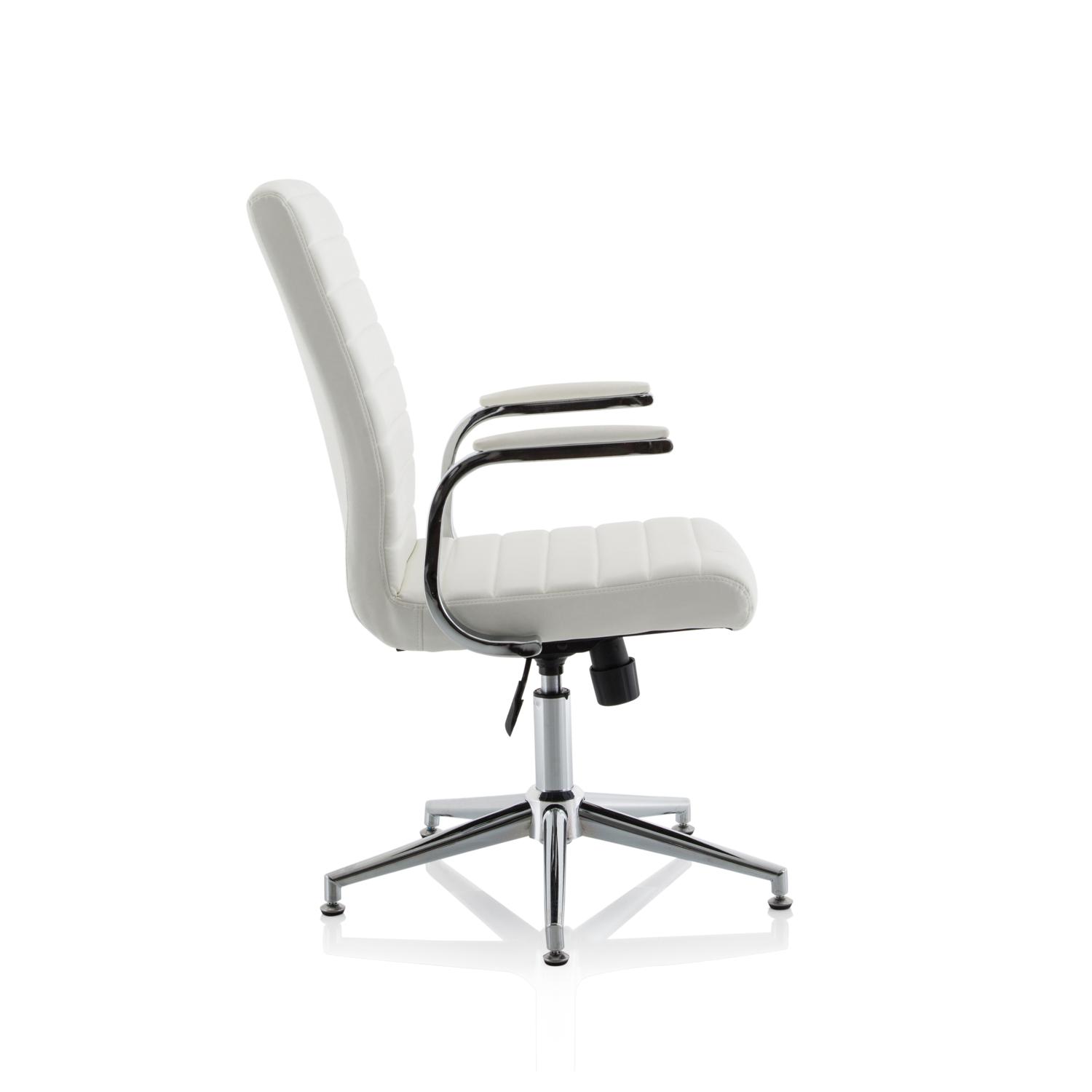 Ezra Executive With Glides White Leather