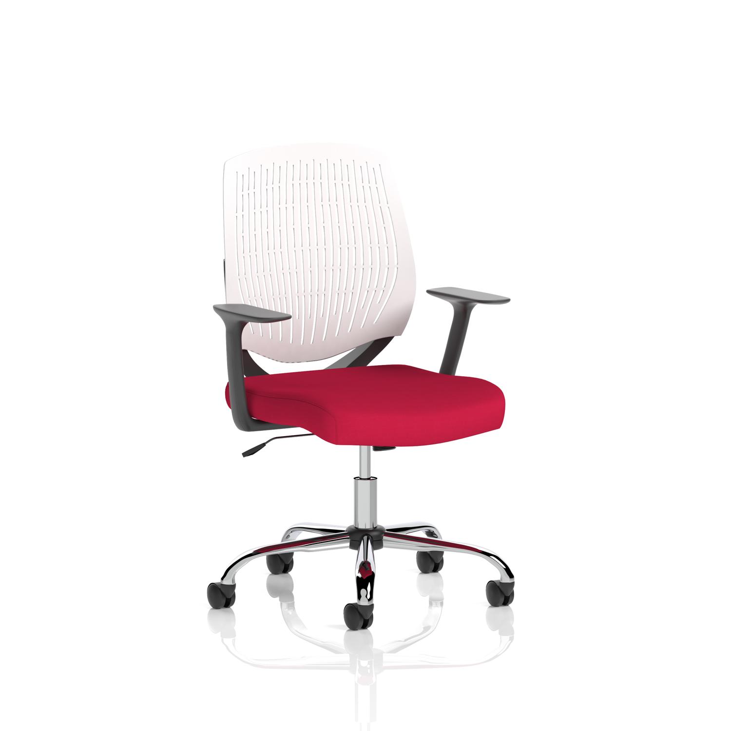 Dura With Arms White Back Bespoke Colour Seat Bergamot Cherry