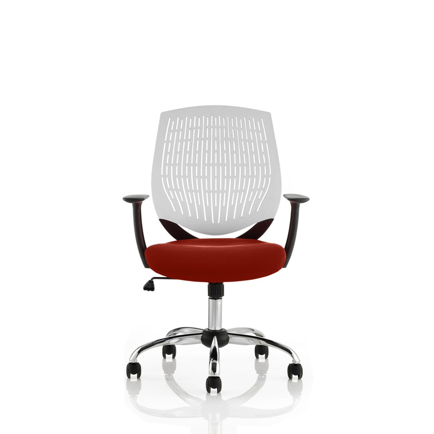 Dura With Arms White Back Bespoke Colour Seat Ginseng Chilli