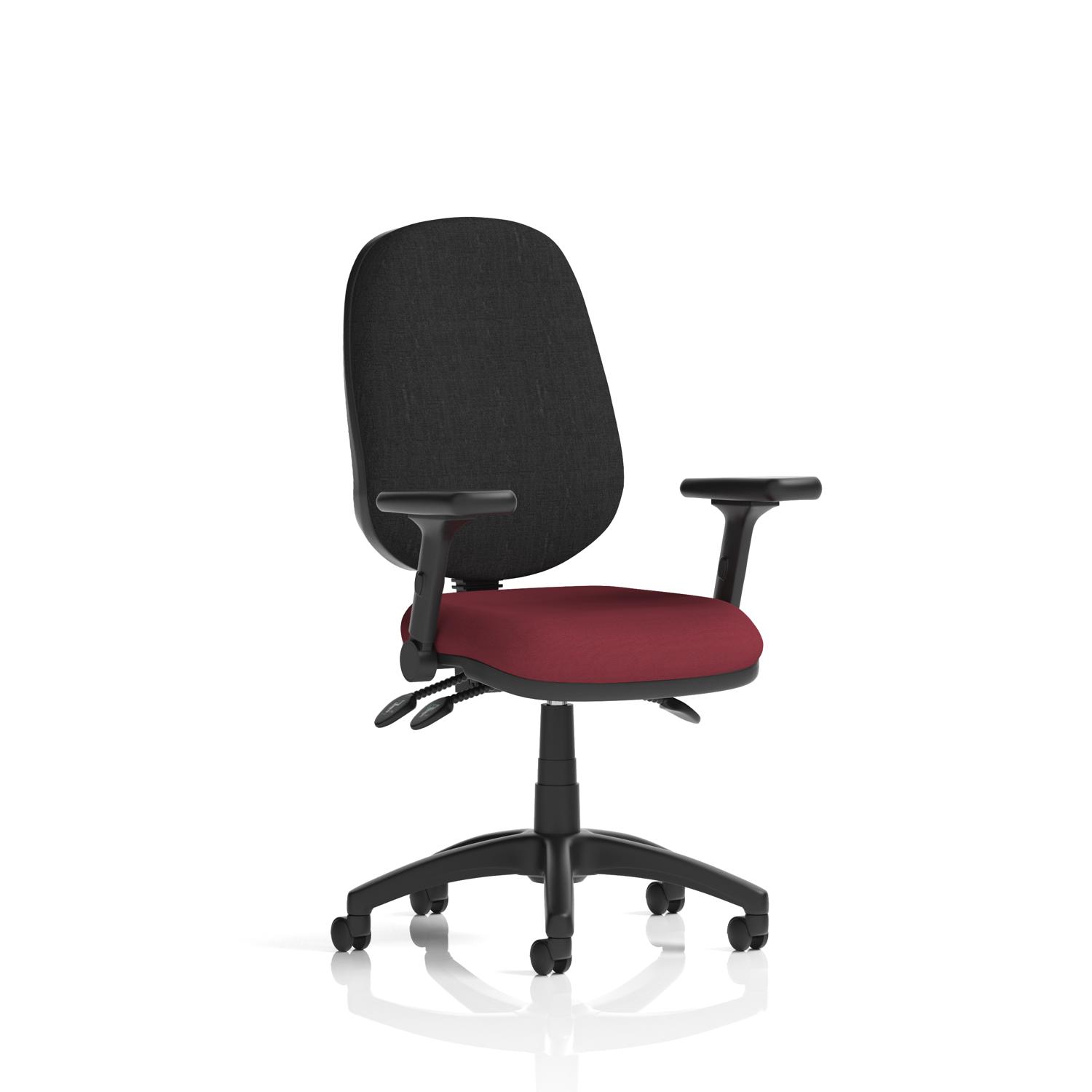 Eclipse Plus III Lever Task Operator Chair With Height Adjustable And Folding Arms Bespoke Colour Seat Ginseng Chilli Eclipse Plus III Lever Task Operator Chair With Height Adjustable And Folding Arms Bespoke Colour Seat Ginseng Chilli