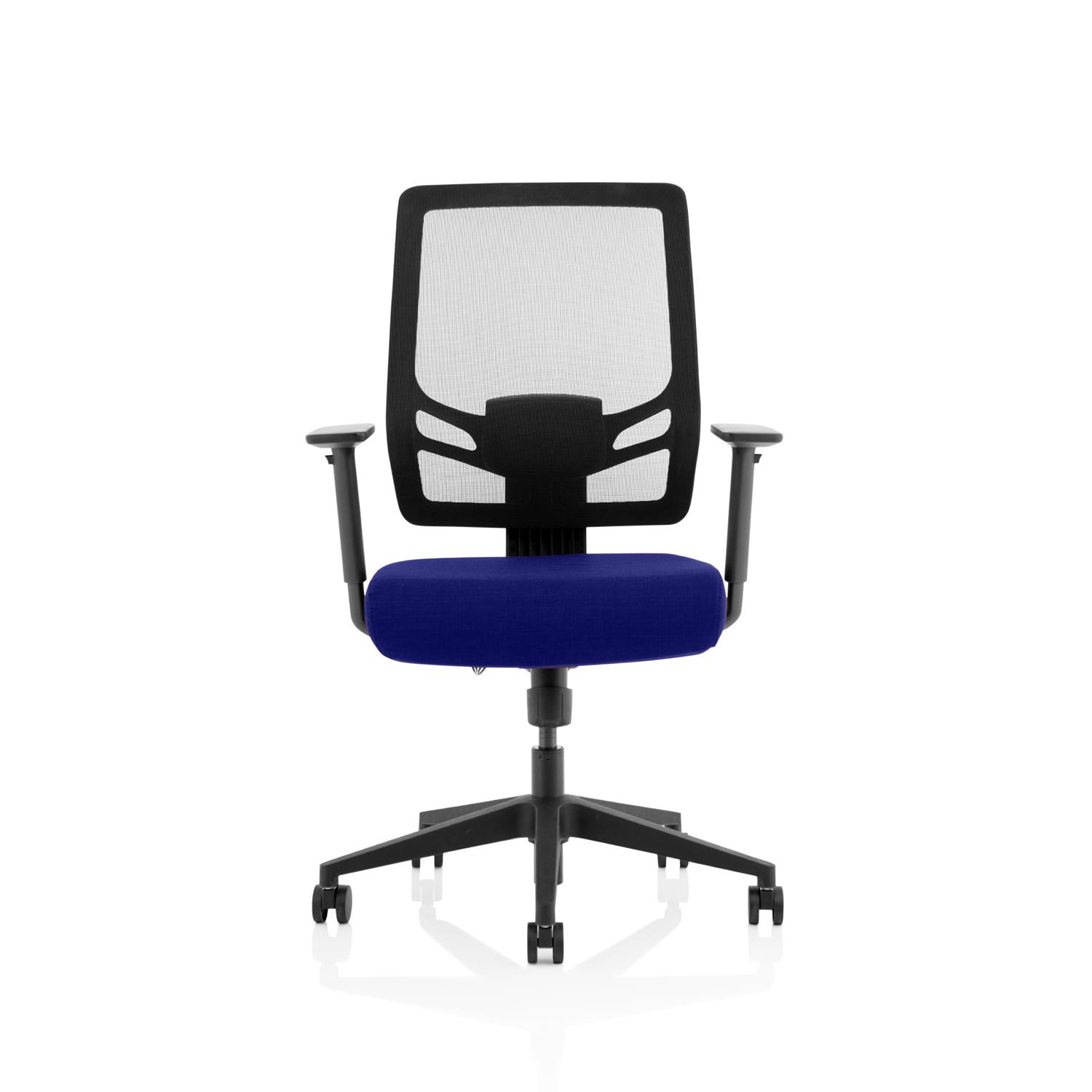 Ergo Twist Mesh Back Ergonomic Task Operator Office Chair With Height Adjustable Arms Bespoke Colour Seat Stevia Blue