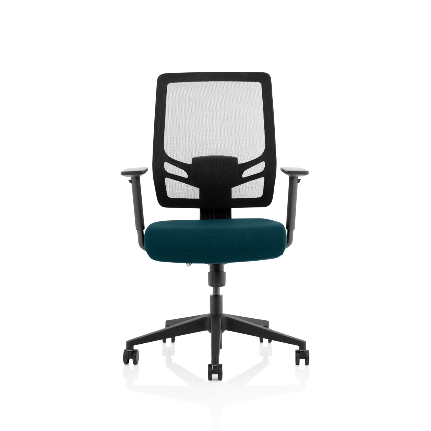 Ergo Twist Mesh Back Ergonomic Task Operator Office Chair With Height Adjustable Arms Bespoke Colour Seat Maringa Teal