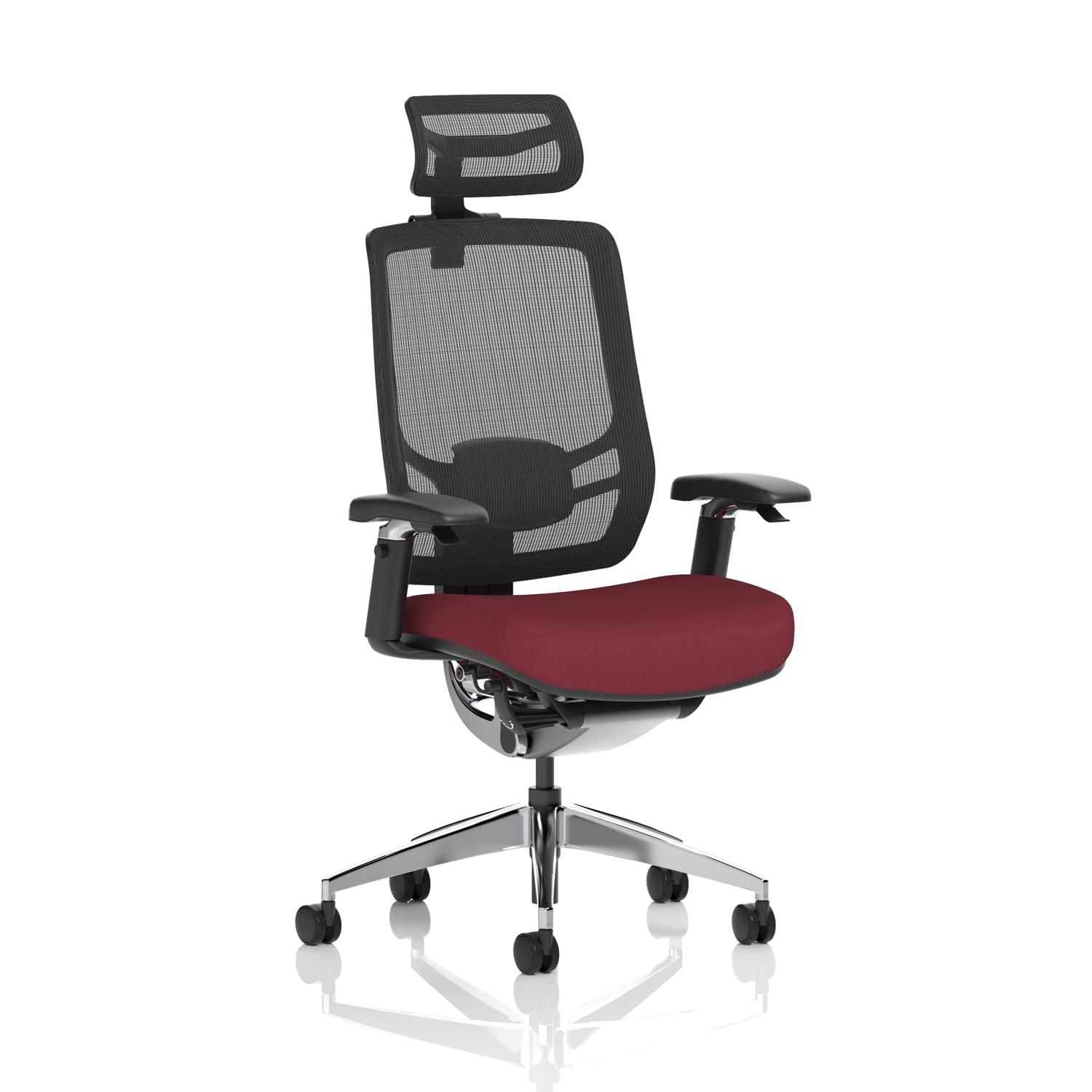 Ergo Click Mesh Back With Headrest Bespoke Colour Seat Ginseng Chilli