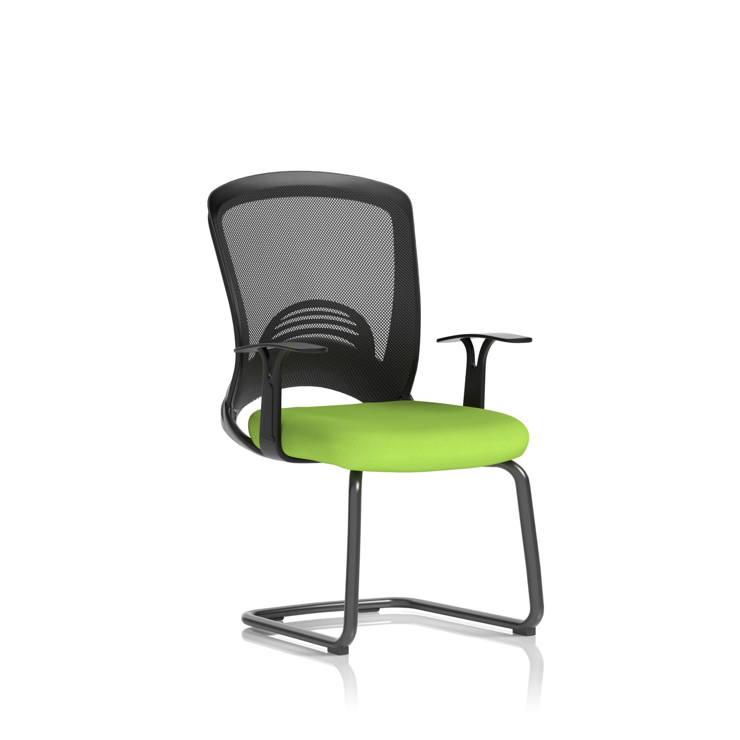 Astro Visitor Cantilever Leg Mesh Chair Bespoke Colour Seat Myrrh Green