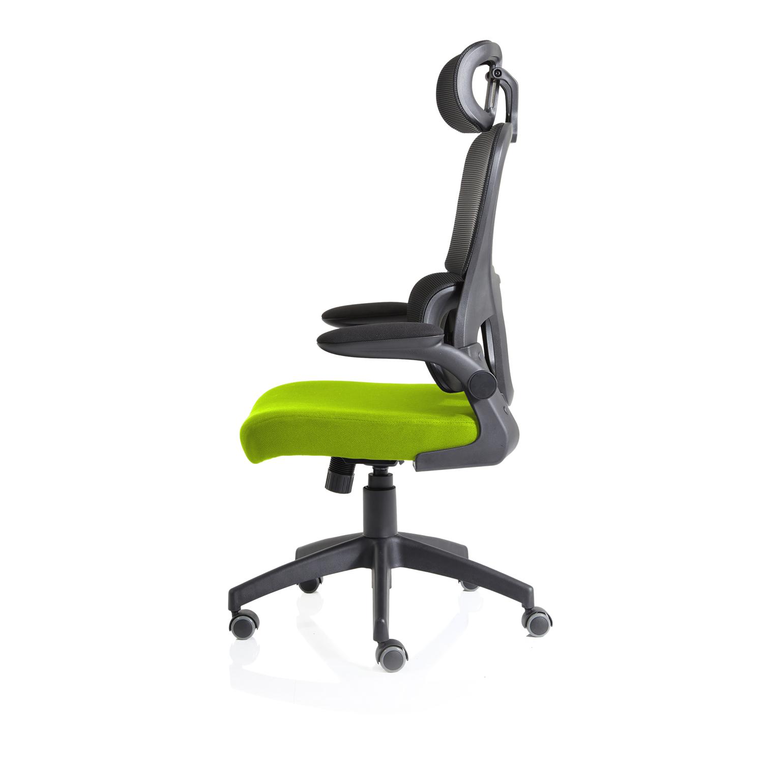 Iris Task Operator Black Mesh Back Bespoke Colour Seat Myrrh Green