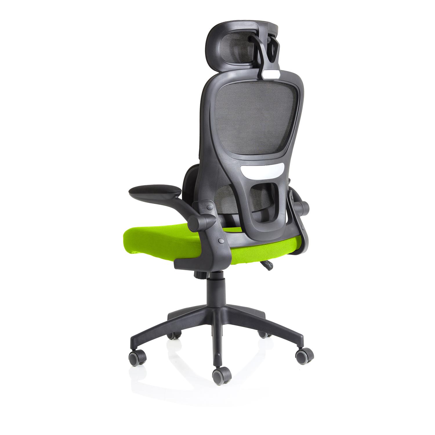 Iris Task Operator Black Mesh Back Bespoke Colour Seat Myrrh Green