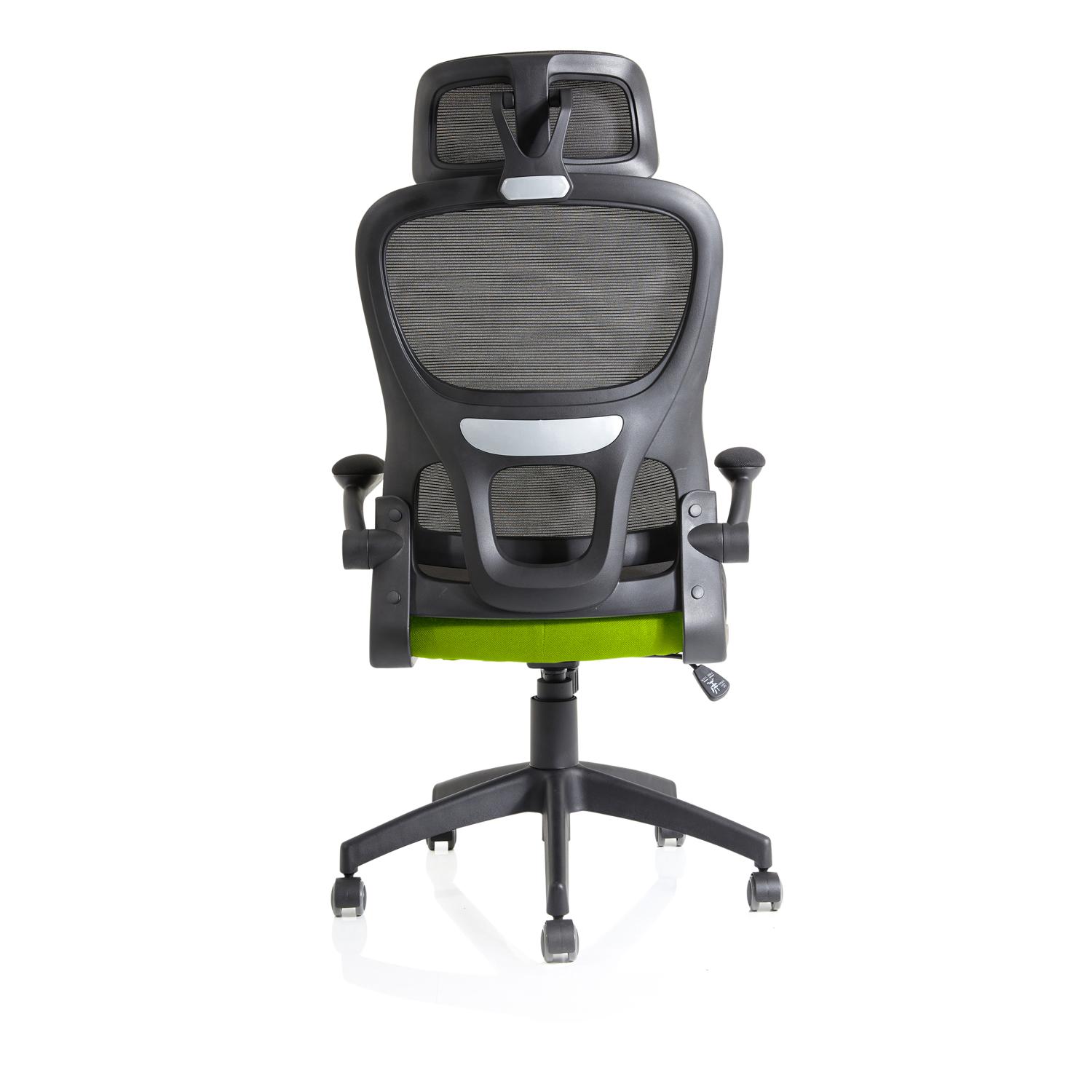 Iris Task Operator Black Mesh Back Bespoke Colour Seat Myrrh Green