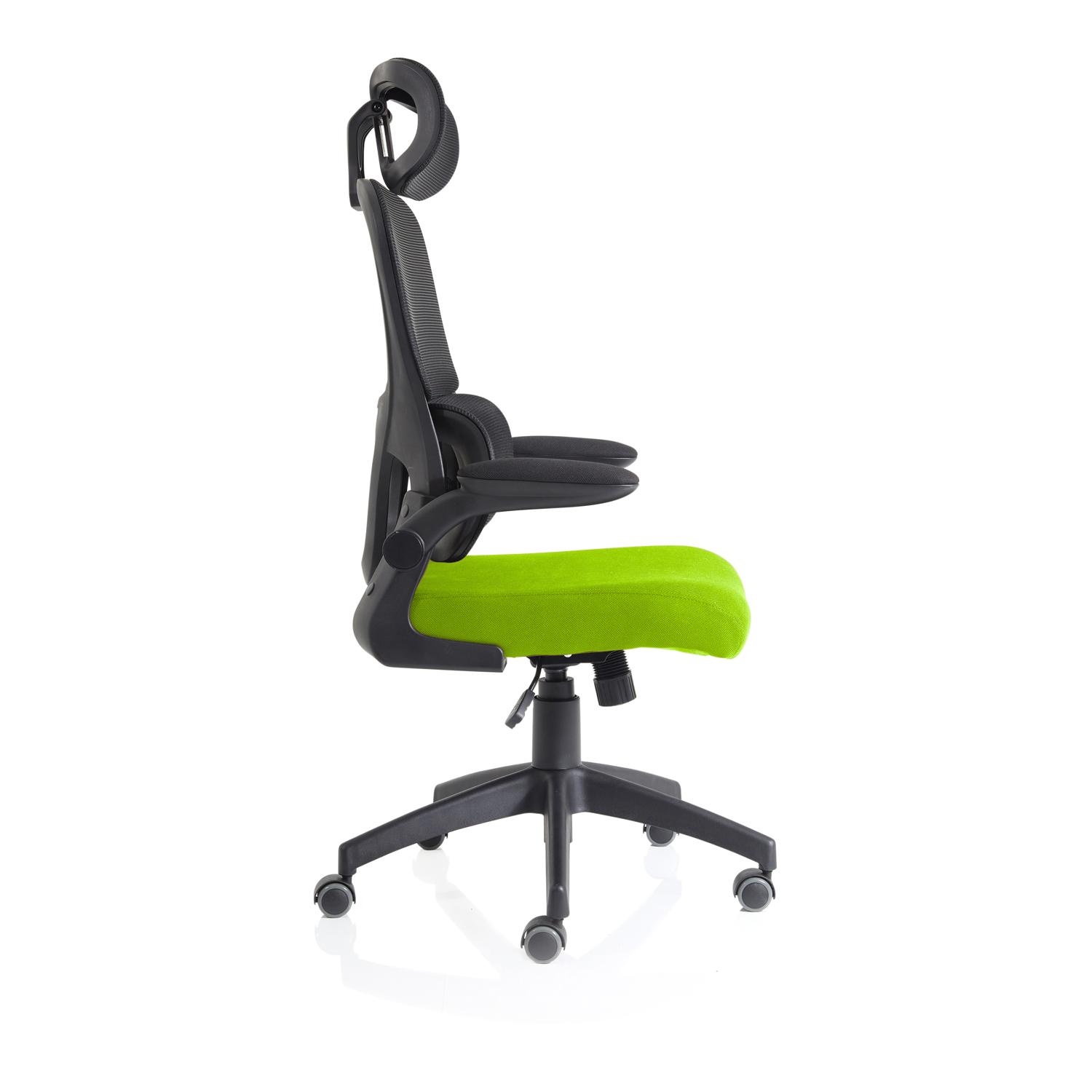 Iris Task Operator Black Mesh Back Bespoke Colour Seat Myrrh Green