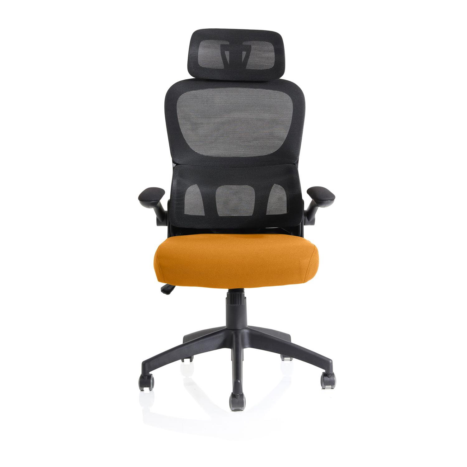 Iris Task Operator Black Mesh Back Bespoke Colour Seat Senna Yellow
