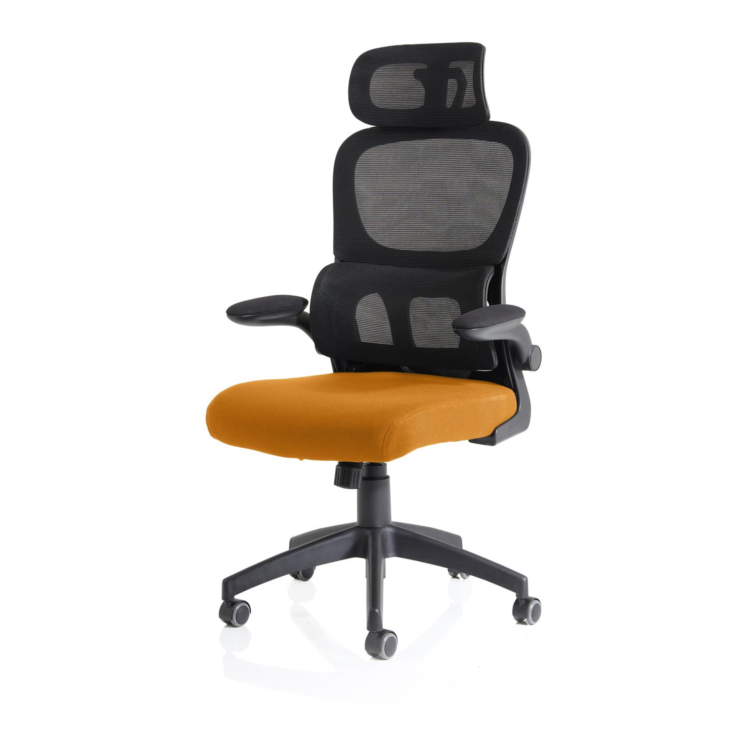Iris Task Operator Black Mesh Back Bespoke Colour Seat Senna Yellow