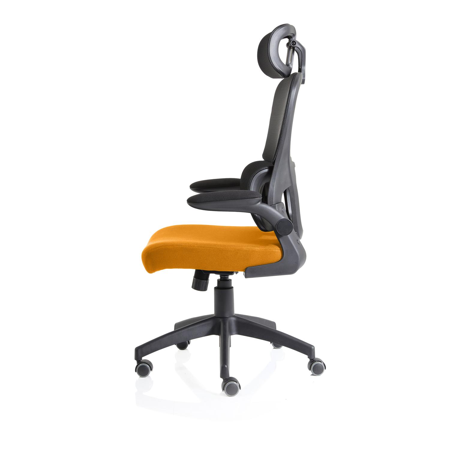 Iris Task Operator Black Mesh Back Bespoke Colour Seat Senna Yellow
