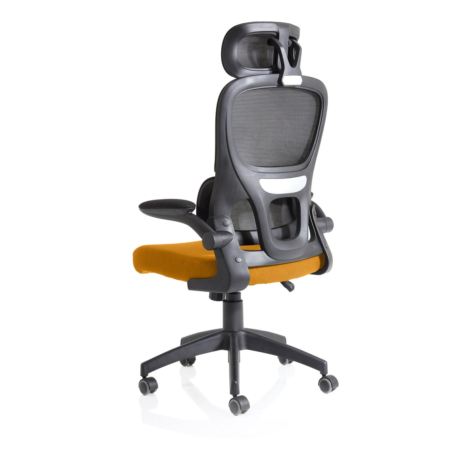 Iris Task Operator Black Mesh Back Bespoke Colour Seat Senna Yellow