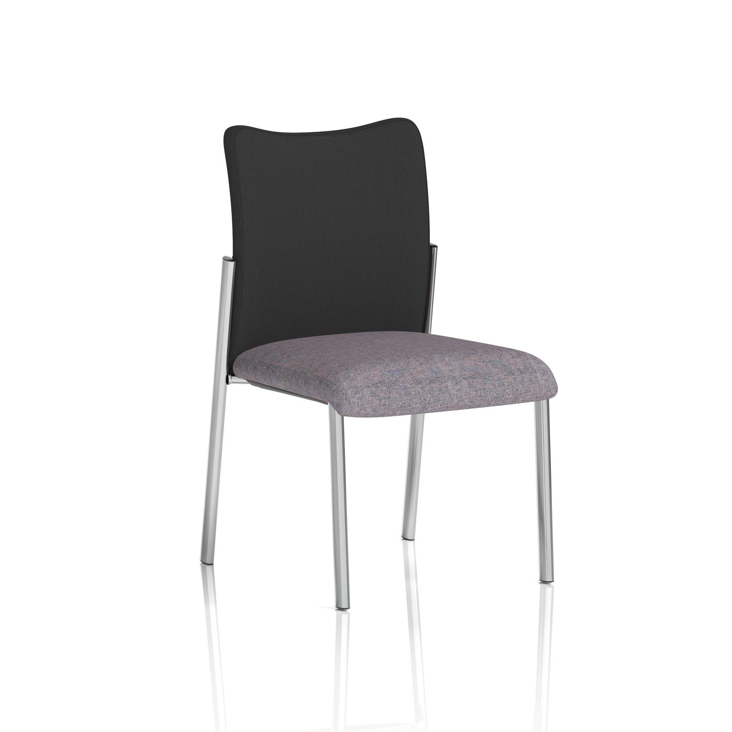 Academy Visitor Without Arms Black Fabric Back Bespoke Colour Seat Rivet Fuse