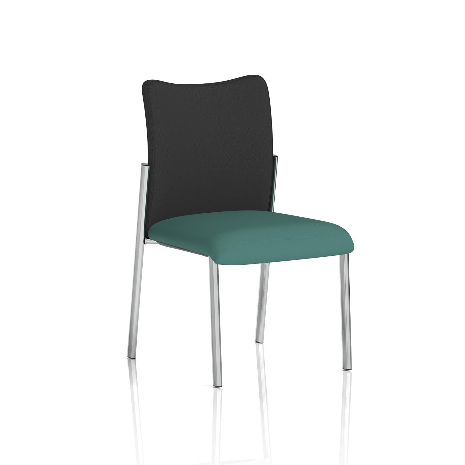 Academy Visitor Without Arms Black Fabric Back Bespoke Colour Seat Quest Kelp