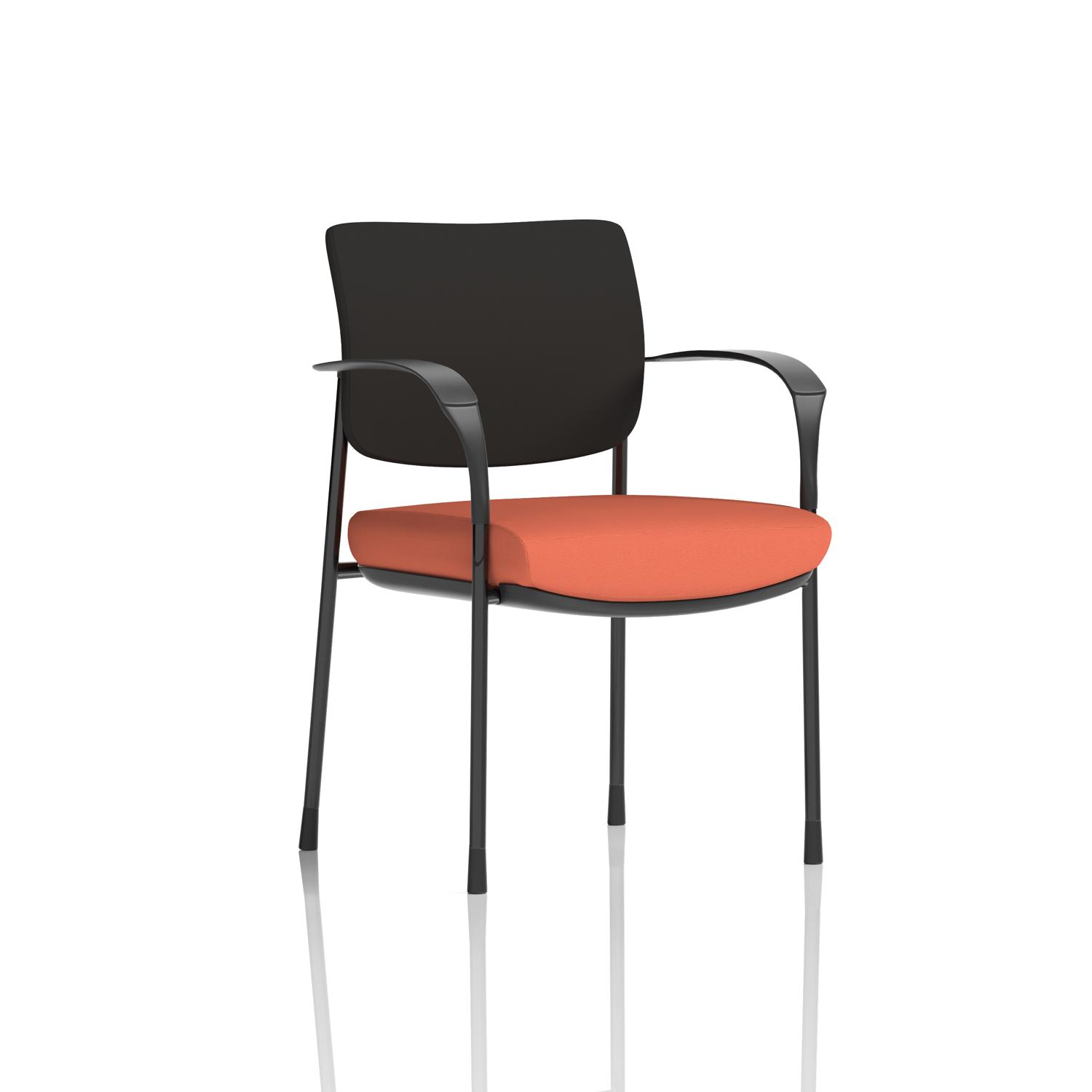 Brunswick Deluxe With Arms Black Frame Black Fabric Back Bespoke Colour Seat Quest Crab