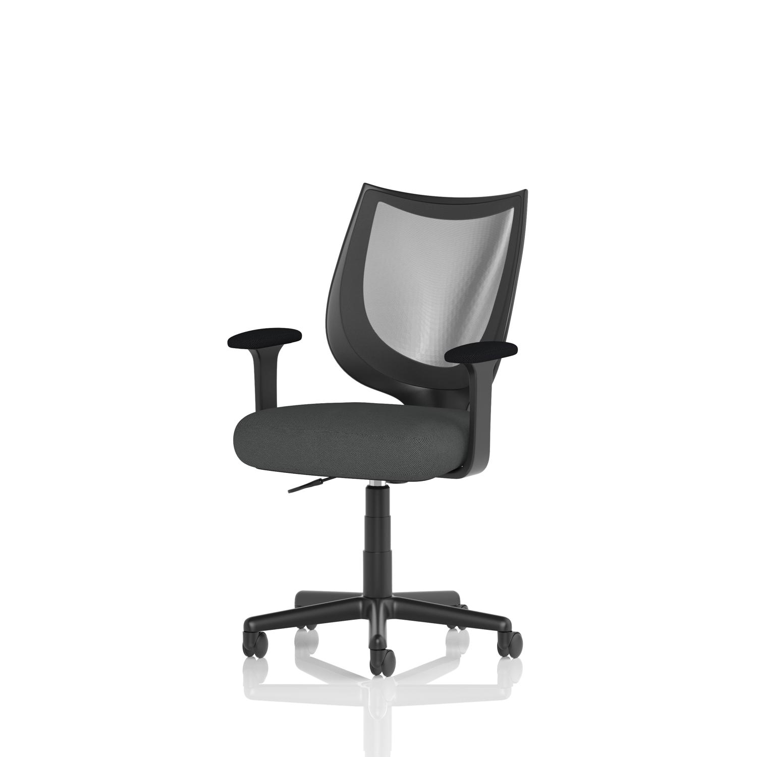 Camden Black Mesh Chair Bespoke Colour Seat Quest Mussel