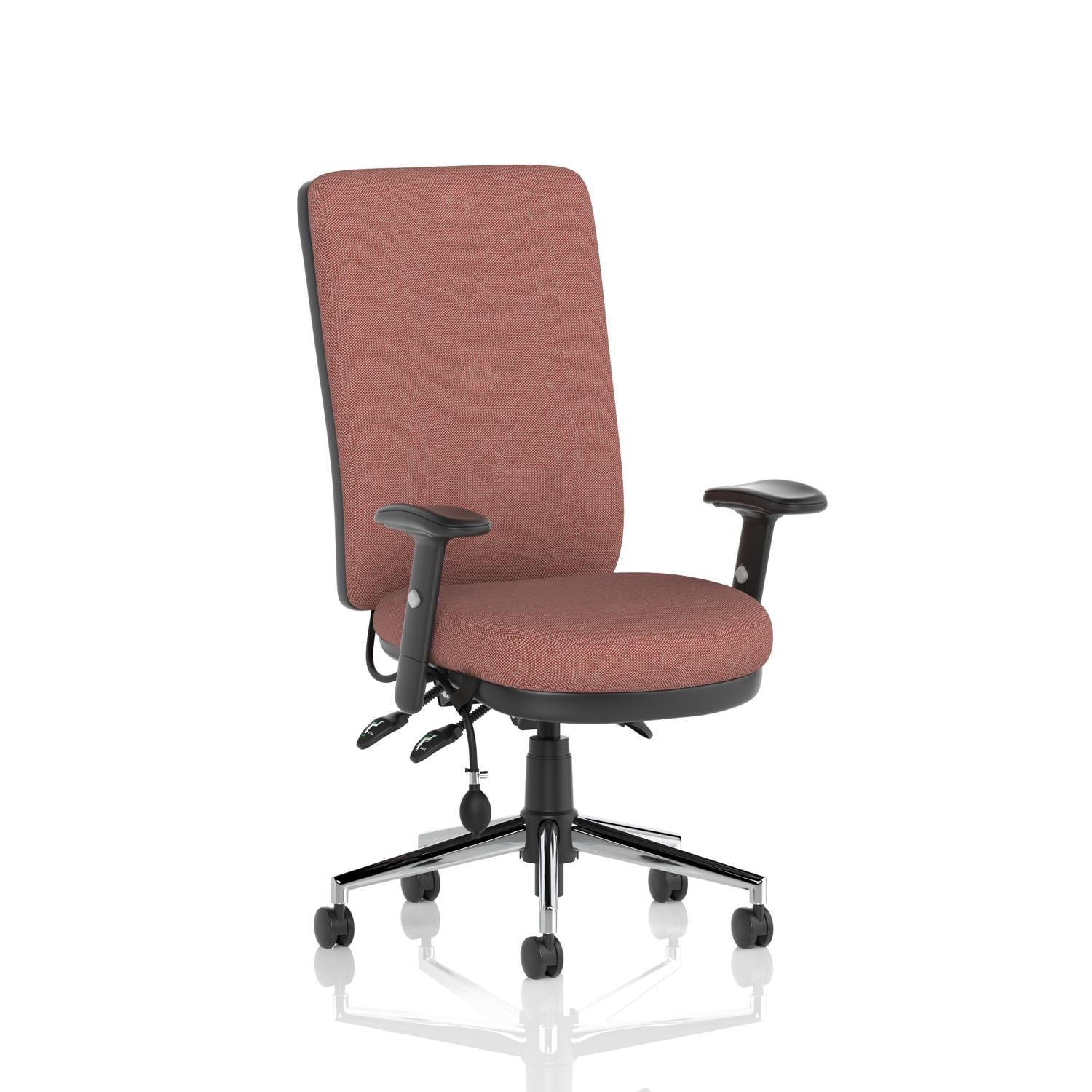 Chiro High Back With Height Adjustable Arms Bespoke Colour Back And Seat Rivet Forge
