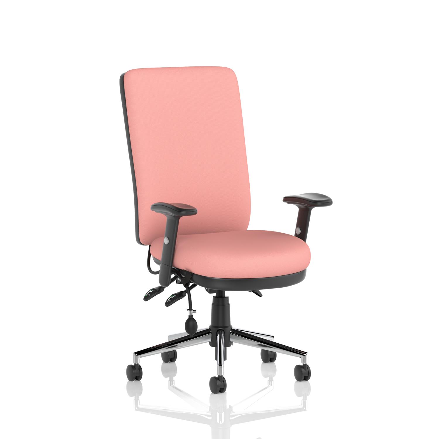 Chiro High Back With Height Adjustable Arms Bespoke Colour Back And Seat Quest Shrimp