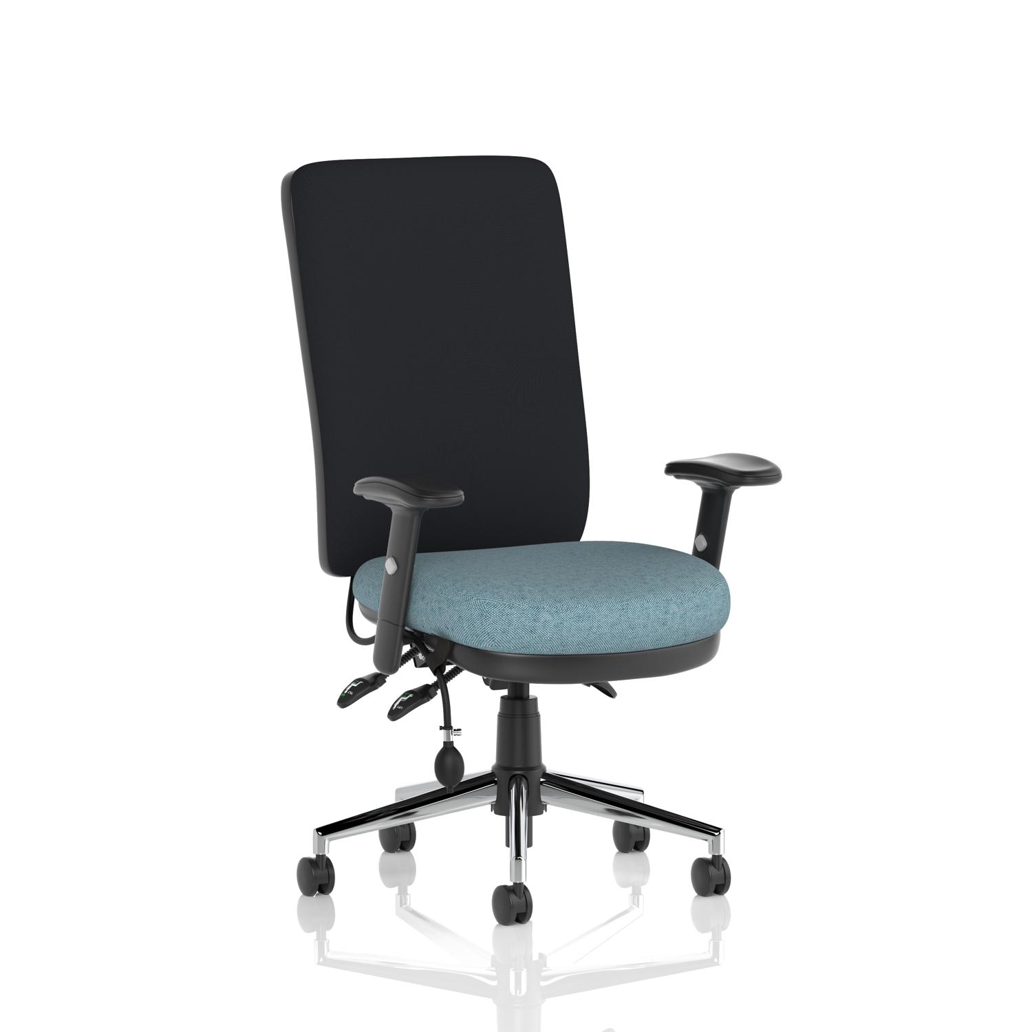 Chiro High Back With Height Adjustable Arms Bespoke Colour Seat Rivet Quench