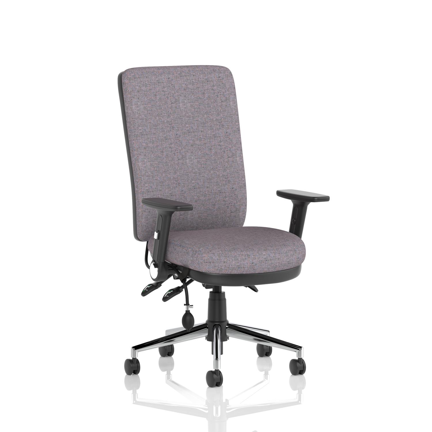 Chiro High Back With Height Adjustable And Folding Arms Bespoke Colour Back And Seat Rivet Fuse