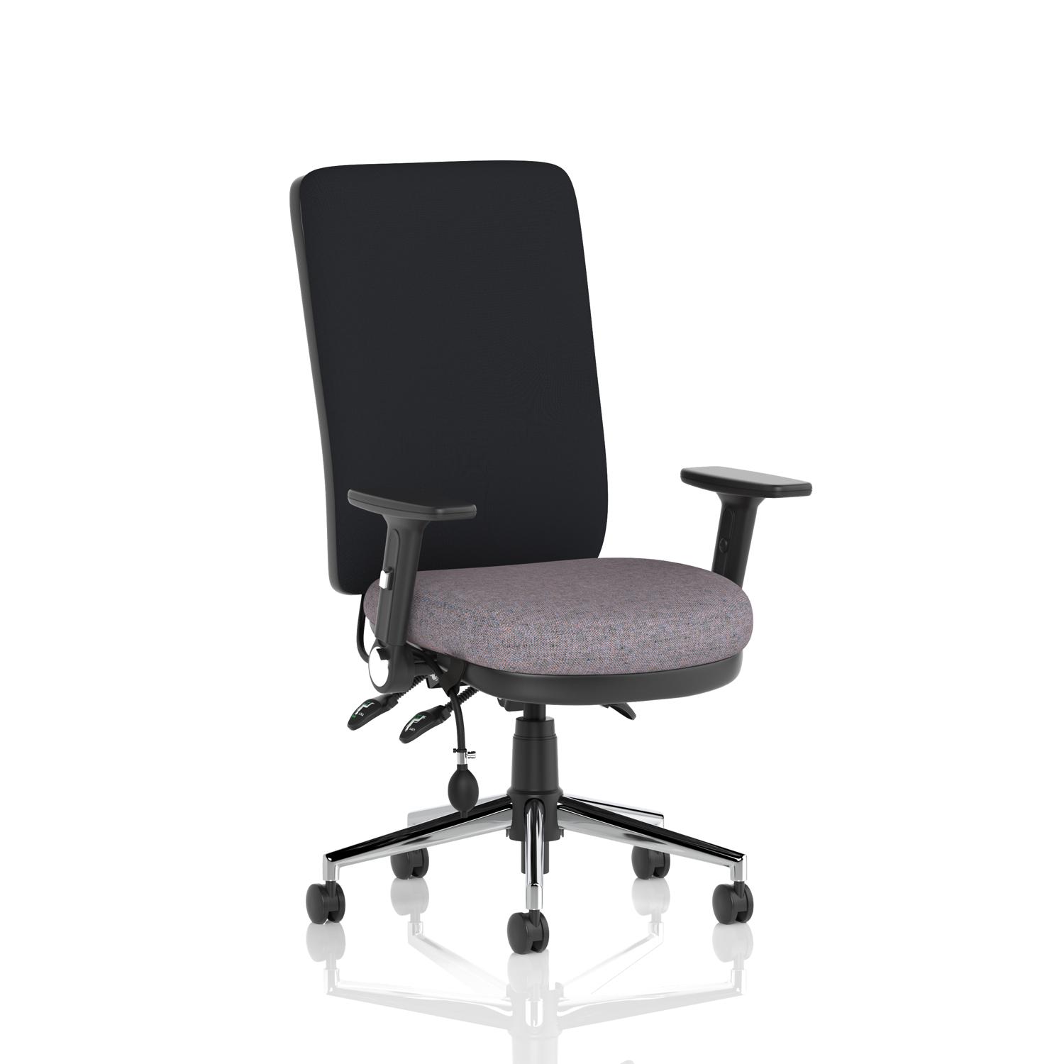 Chiro High Back With Height Adjustable And Folding Arms Bespoke Colour Seat Rivet Fuse