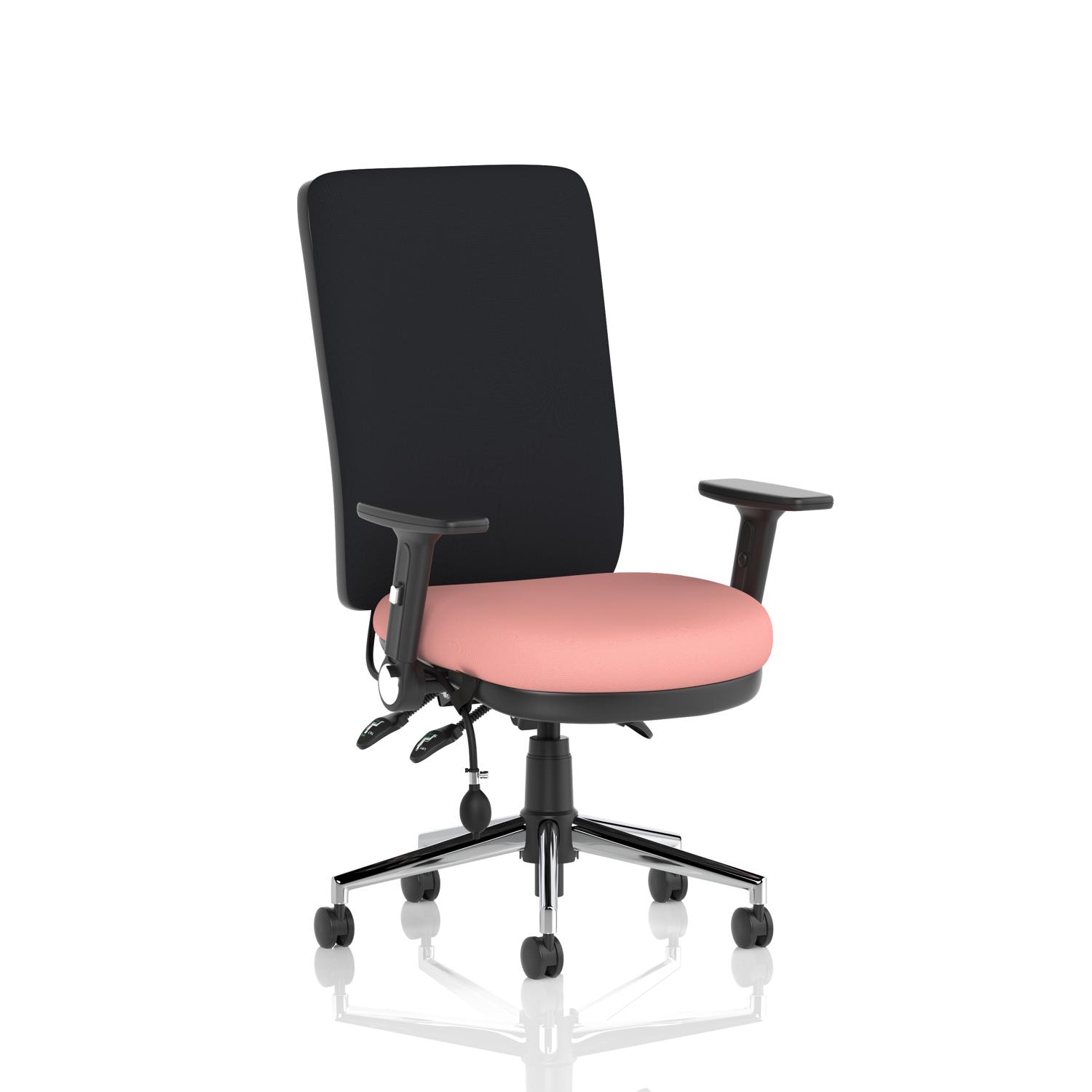 Chiro High Back With Height Adjustable And Folding Arms Bespoke Colour Seat Quest Shrimp
