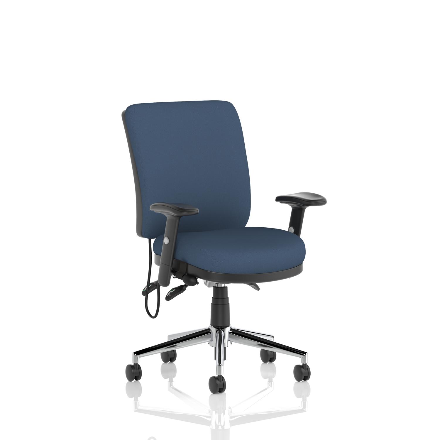 Chiro Medium Back With Height Adjustable Arms Bespoke Colour Back and Seat Quest Whelk