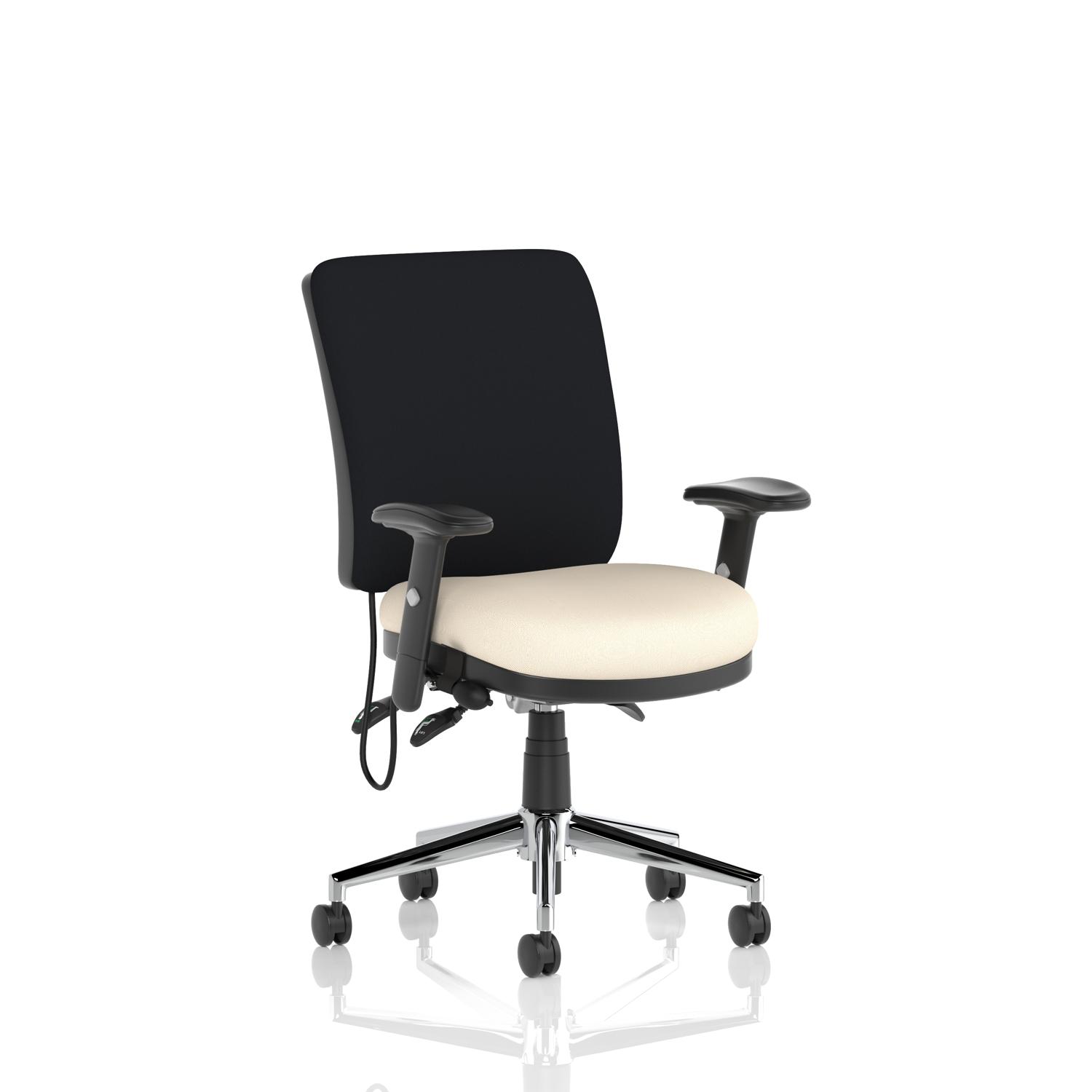 Chiro Medium Back With Height Adjustable Arms Bespoke Colour Seat Quest Salt