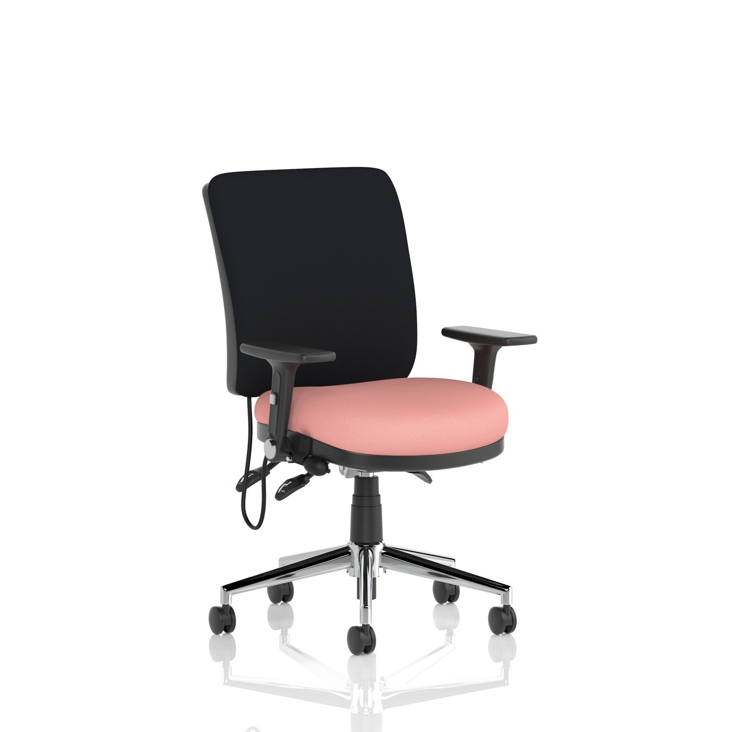 Chiro Medium Back With Height Adjustable And Folding Arms Bespoke Colour Seat Quest Shrimp