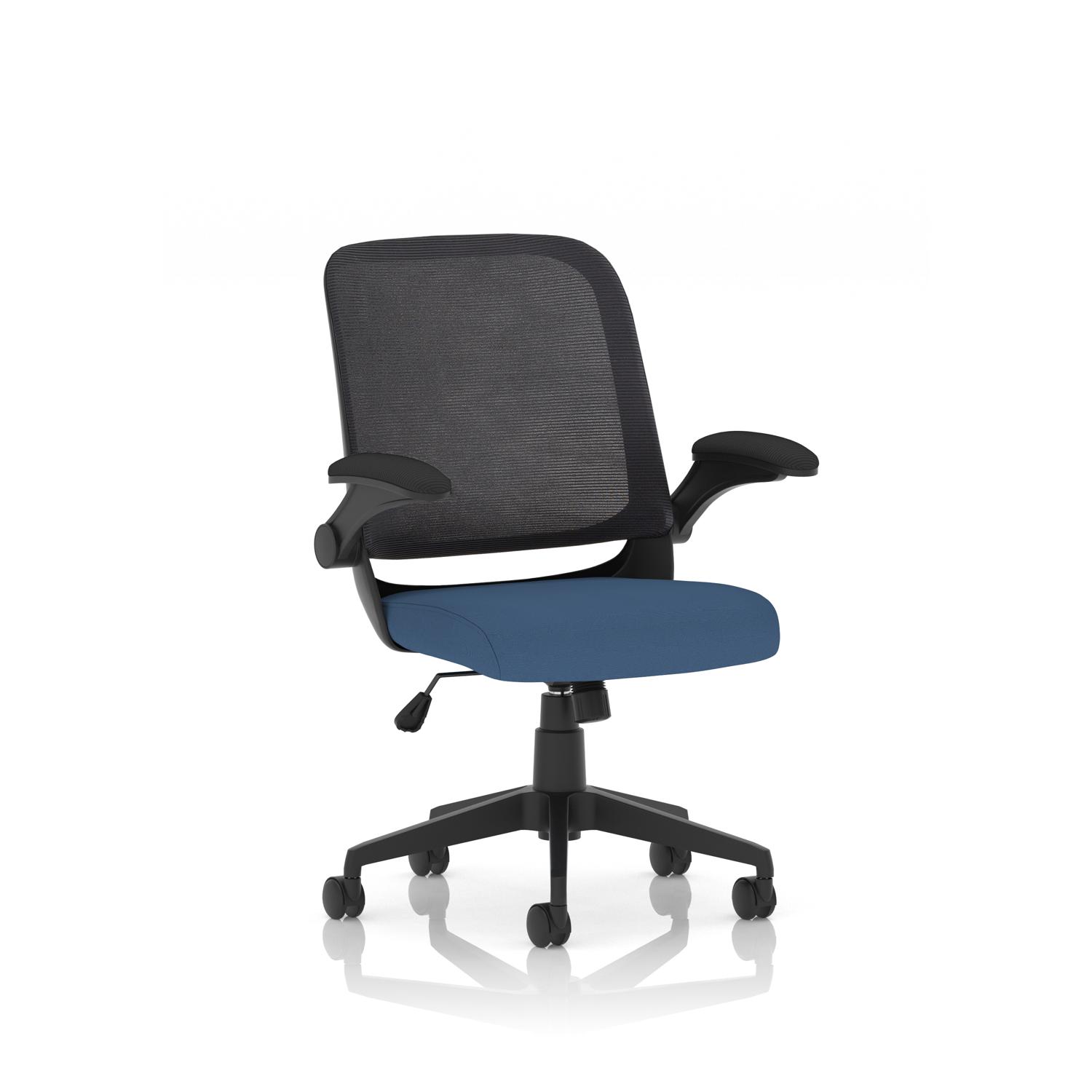 Crew Task Operator Mesh Chair With Folding Arms Bespoke Colour Seat Quest Limpet