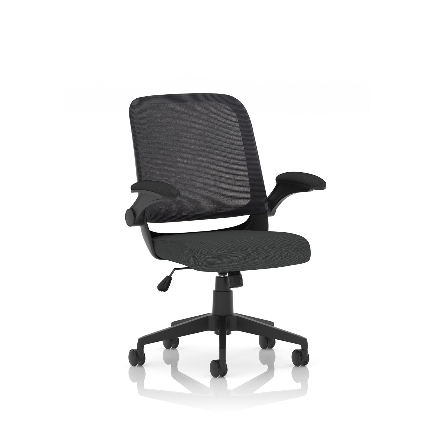 Crew Task Operator Mesh Chair With Folding Arms (Bespoke Quest Mussel)
