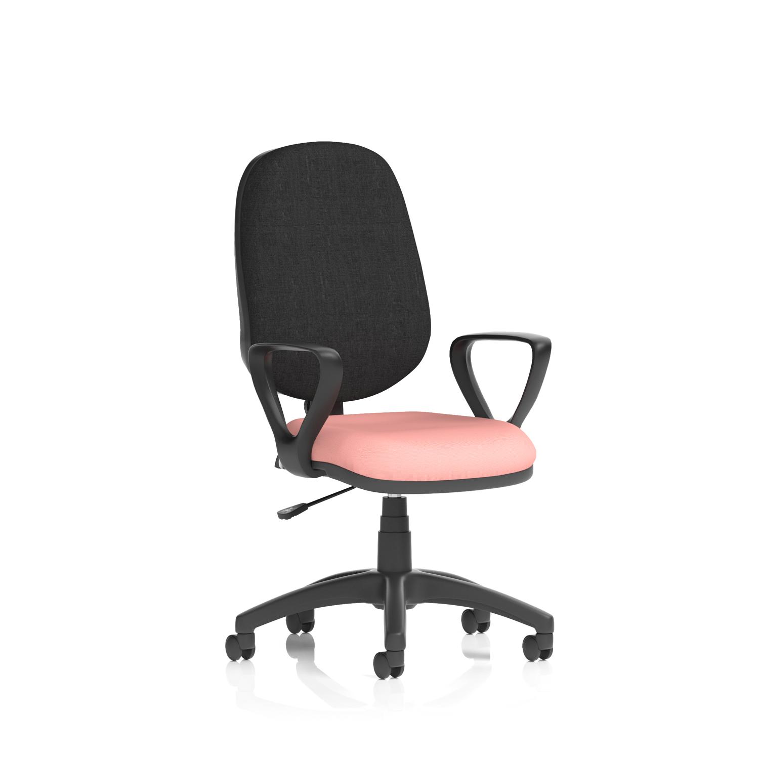 Eclipse Plus I Lever Task Operator Chair With Loop Arms Bespoke Colour Seat Quest Shrimp