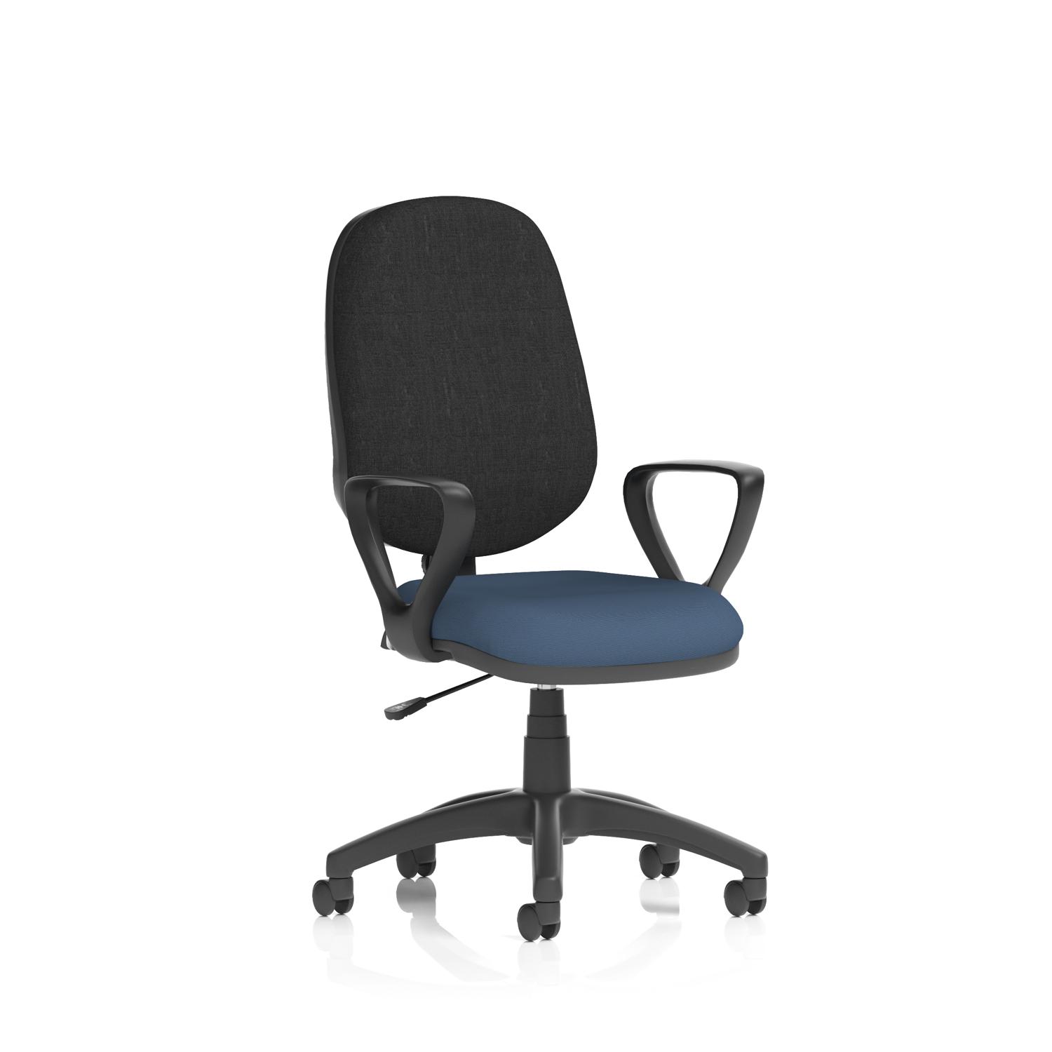 Eclipse Plus I Lever Task Operator Chair With Loop Arms Bespoke Colour Seat Quest Whelk