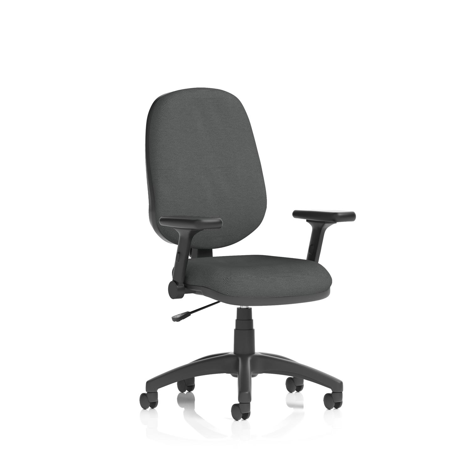 Eclipse Plus I Lever Task Operator Chair With Height Adjustable And Folding Arms Bespoke Colour Back And Seat Quest Mussel