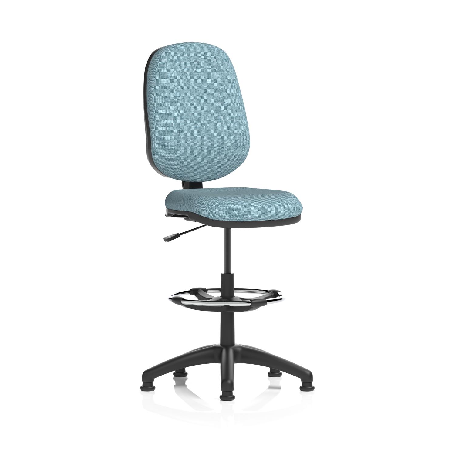 Eclipse Plus I Lever Task Operator Chair With High Rise Draughtsman Kit Bespoke Colour Back And Seat Rivet Quench