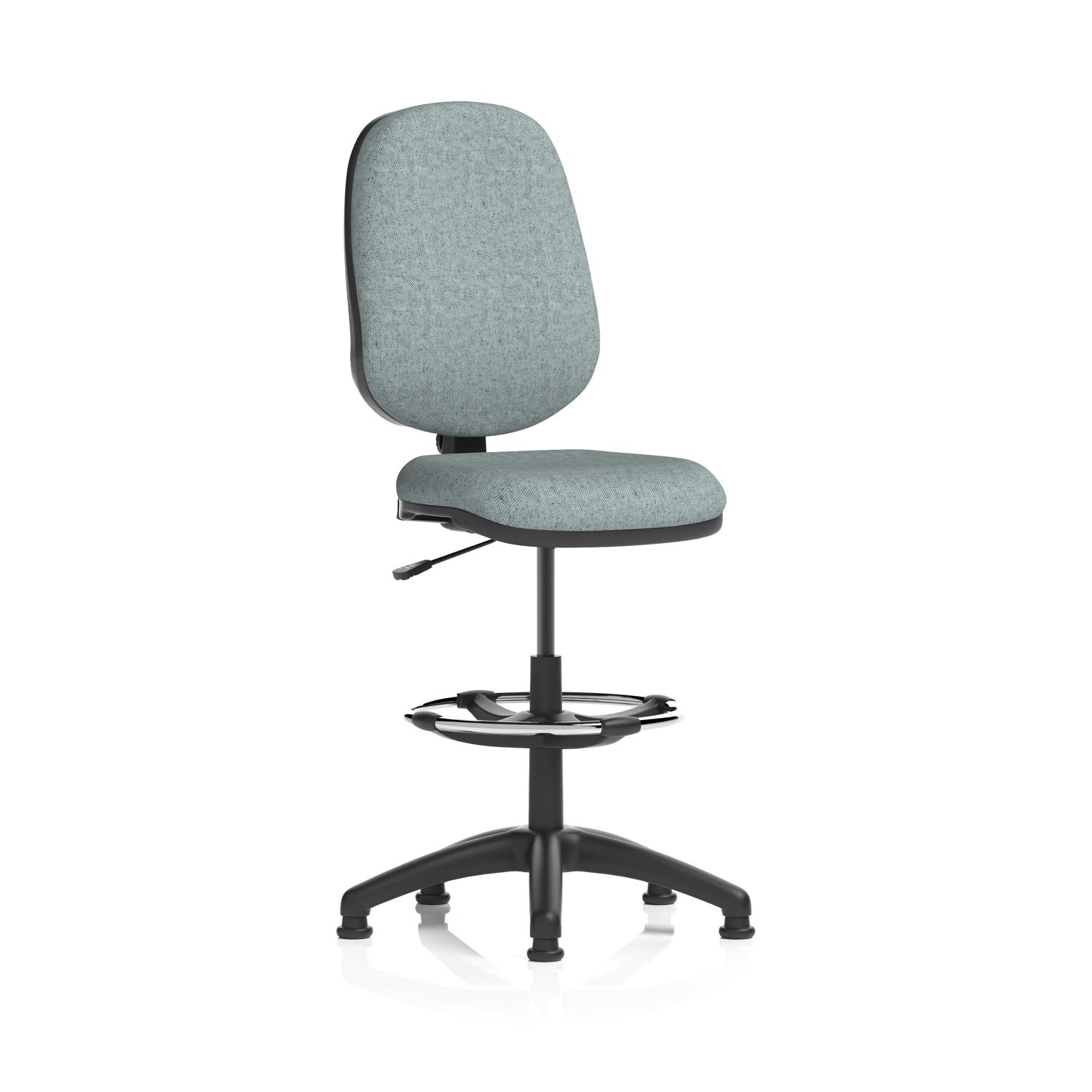 Eclipse Plus I Lever Task Operator Chair With High Rise Draughtsman Kit Bespoke Colour Back And Seat Rivet Tensile