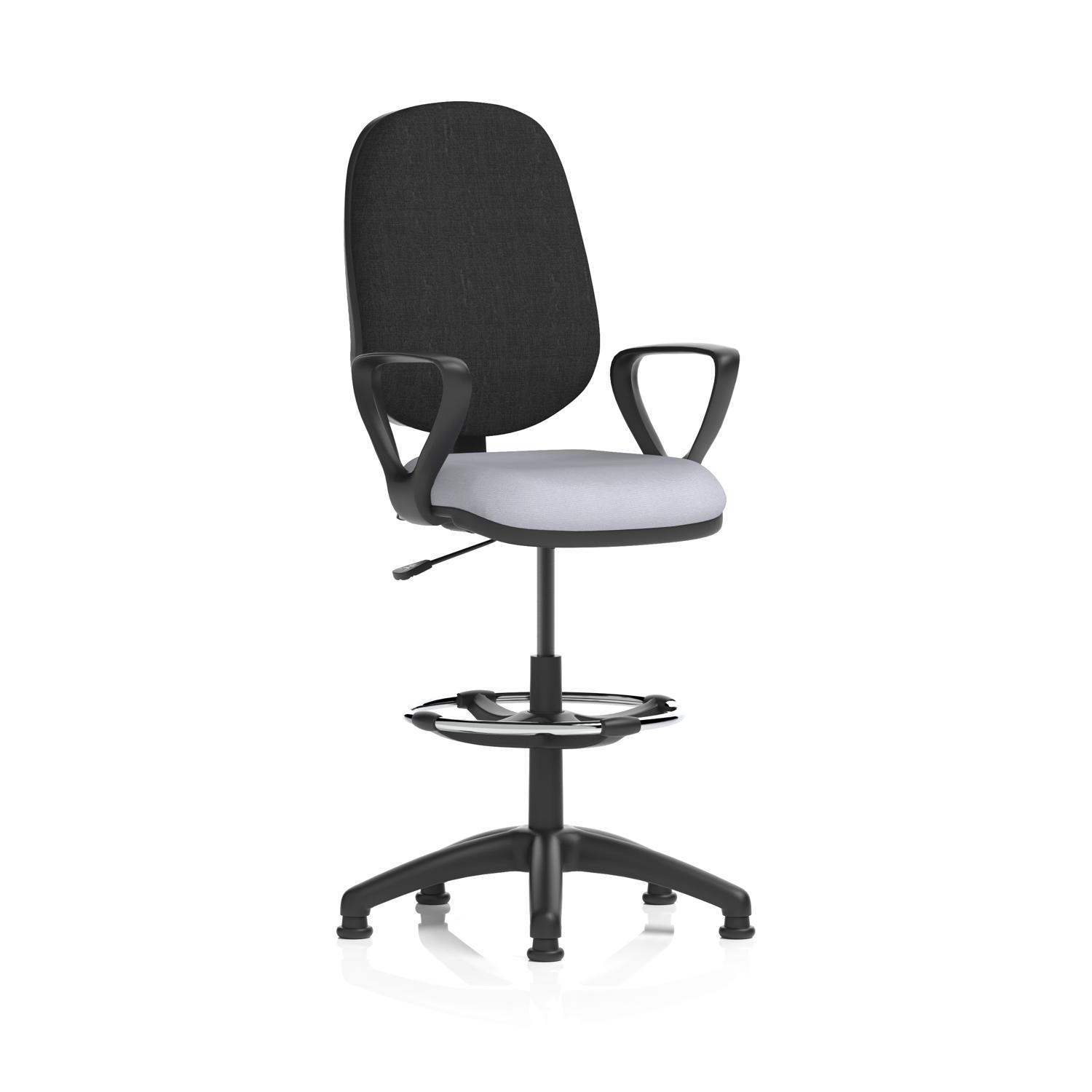 Eclipse Plus I Lever Task Operator Chair With High Rise Draughtsman Kit With Loop Arms Bespoke Colour Seat Quest Shell