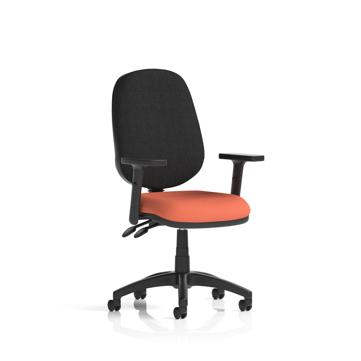 Eclipse Plus II Lever Task Operator Chair With Height Adjustable Arms Bespoke Colour Seat Quest Crab