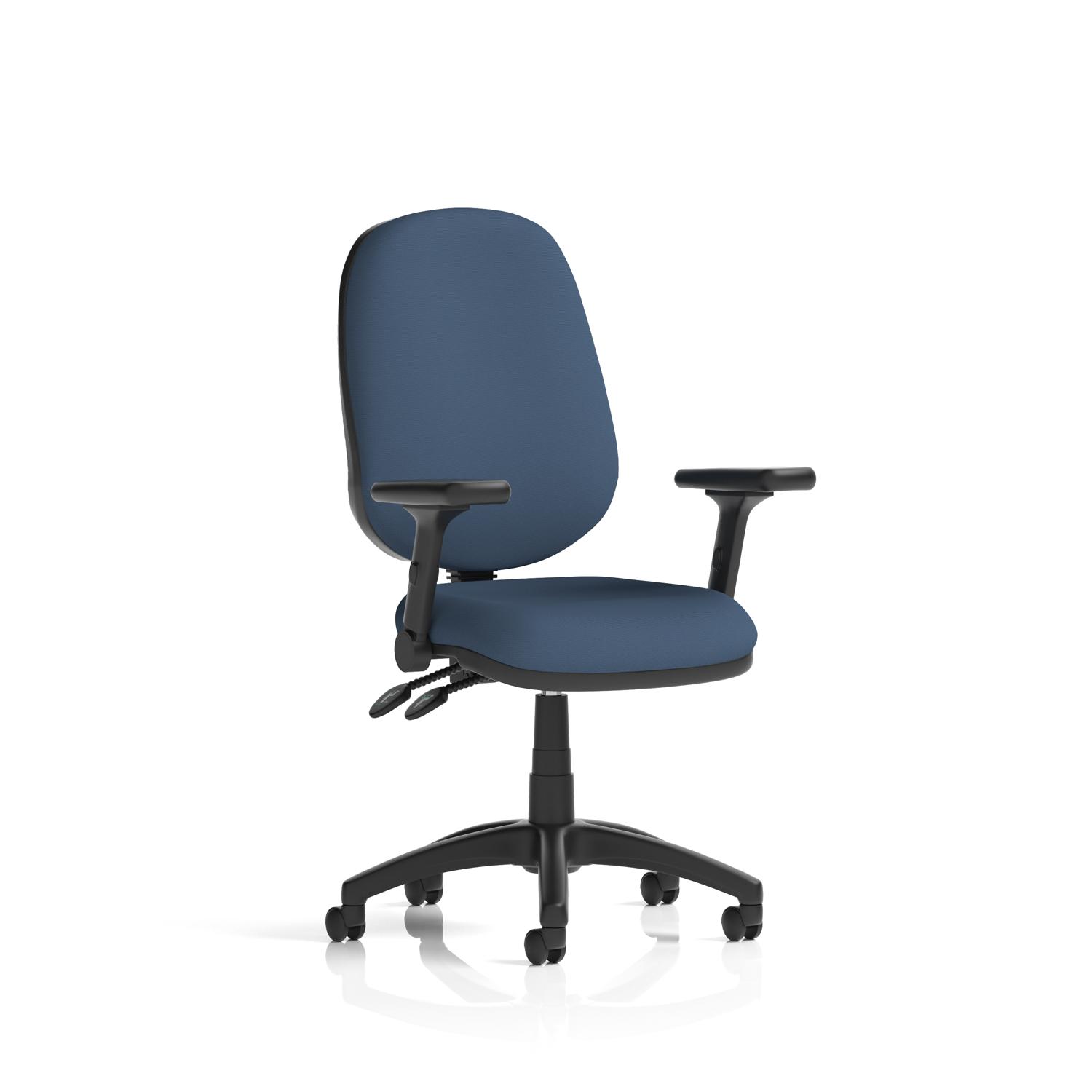 Eclipse Plus II Lever Task Operator Chair With Height Adjustable And Folding Arms Bespoke Colour Back And Seat Quest Whelk