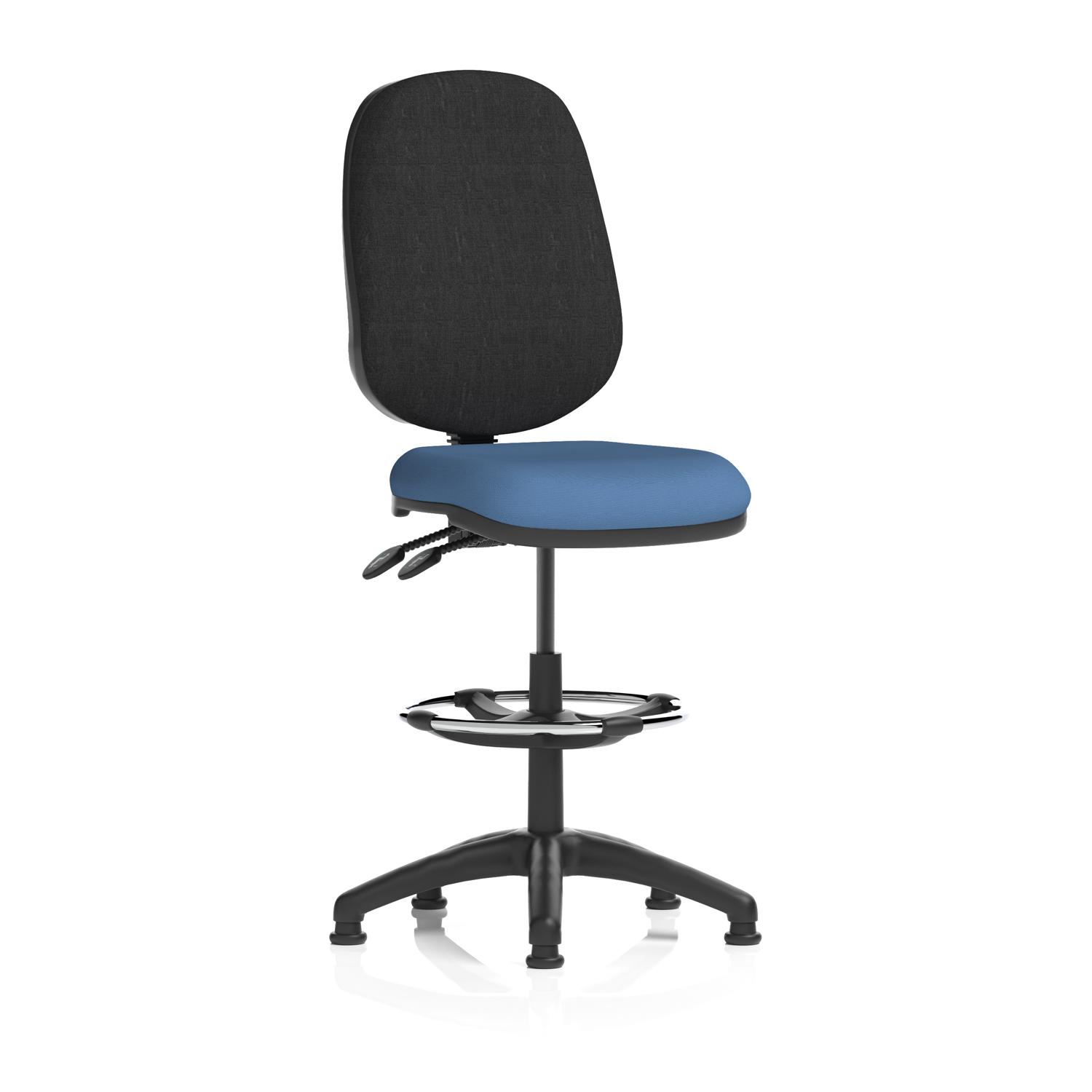 Eclipse Plus II Lever Task Operator Chair With High Rise Draughtsman Kit Bespoke Colour Seat Quest Limpet